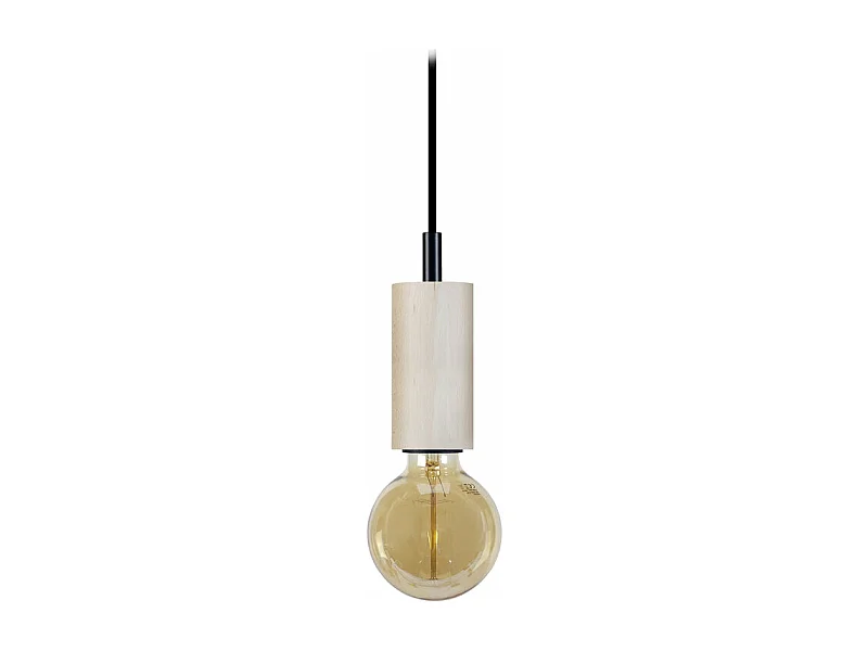 Suspensão TOSEL  XIU metal cilindro branco dourado D18 x  H85  cm