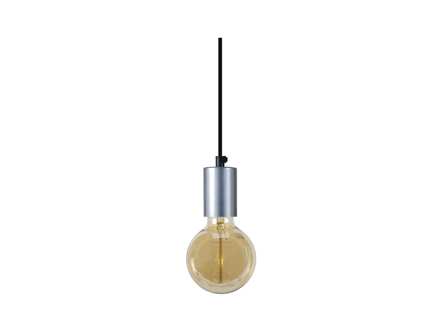 Suspension, cylindre métal  aluminium 80 cm.