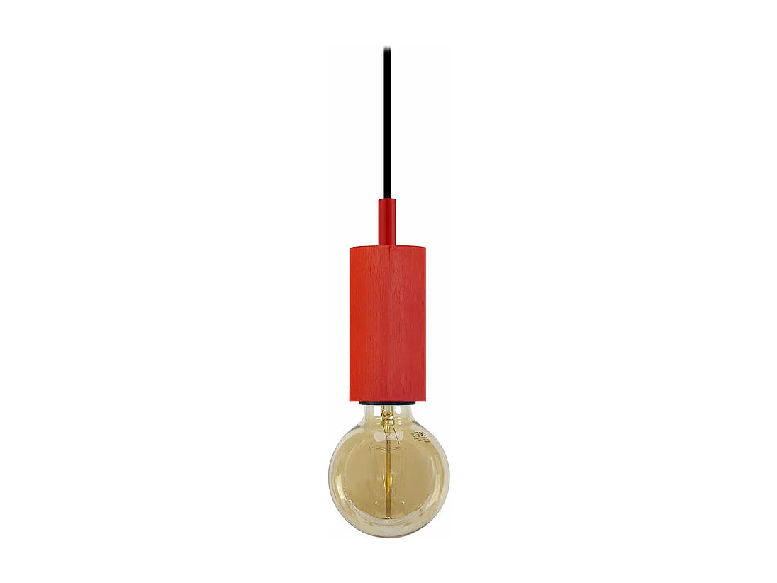 Suspensão TOSEL  XIU metal cilindro Dourado D18 x  H85  cm