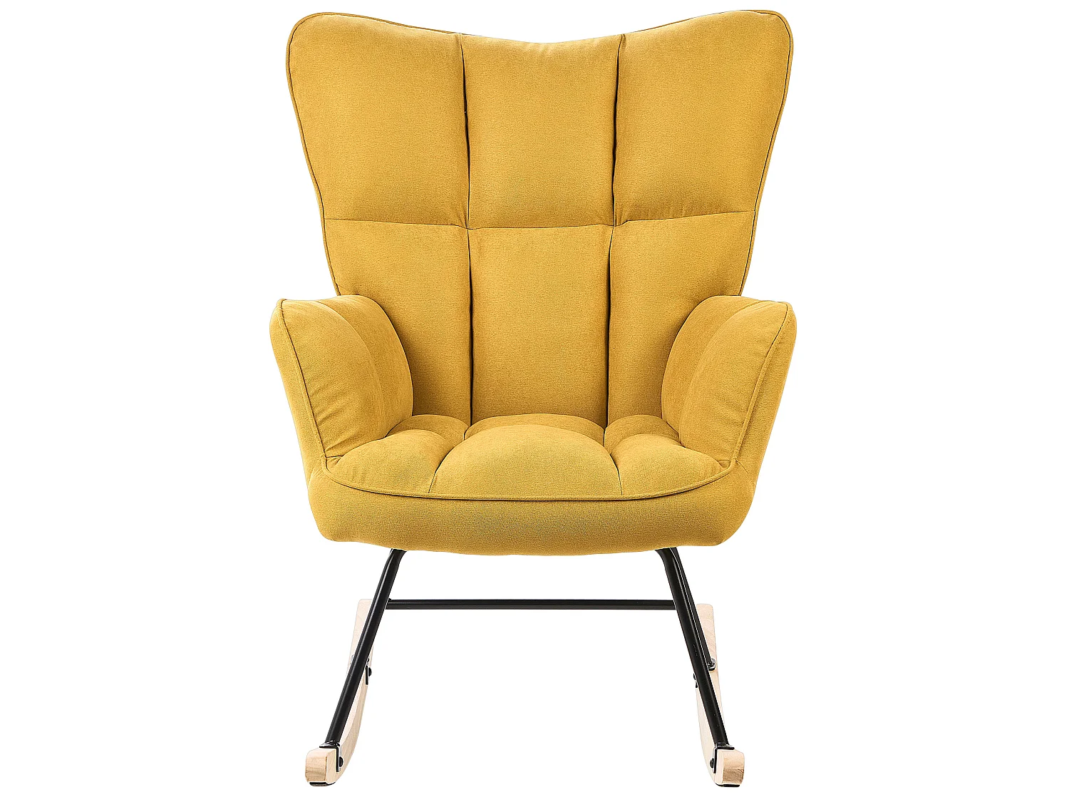 Rocking Chair OULU Fabric Yellow