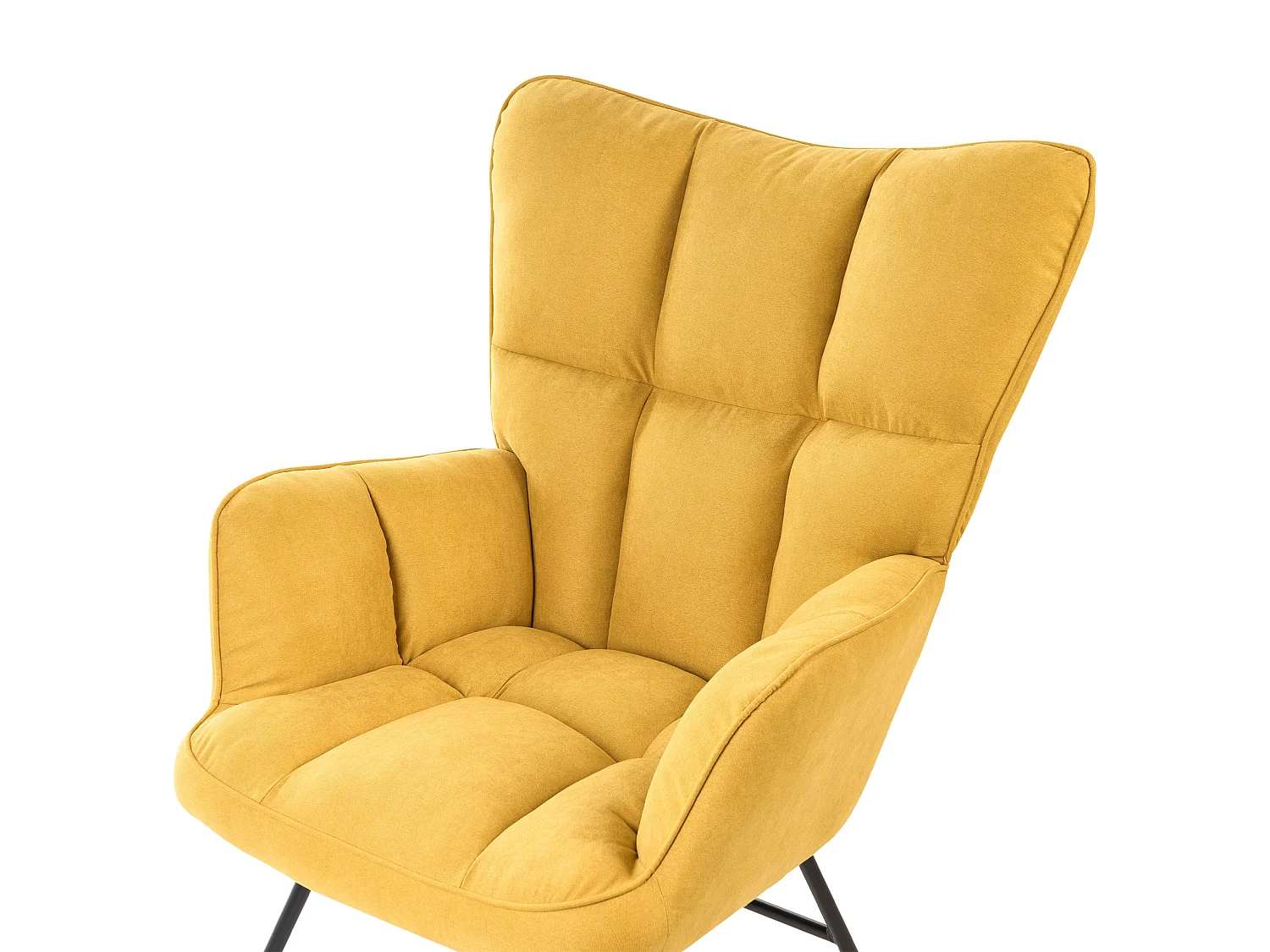 Rocking Chair OULU Fabric Yellow