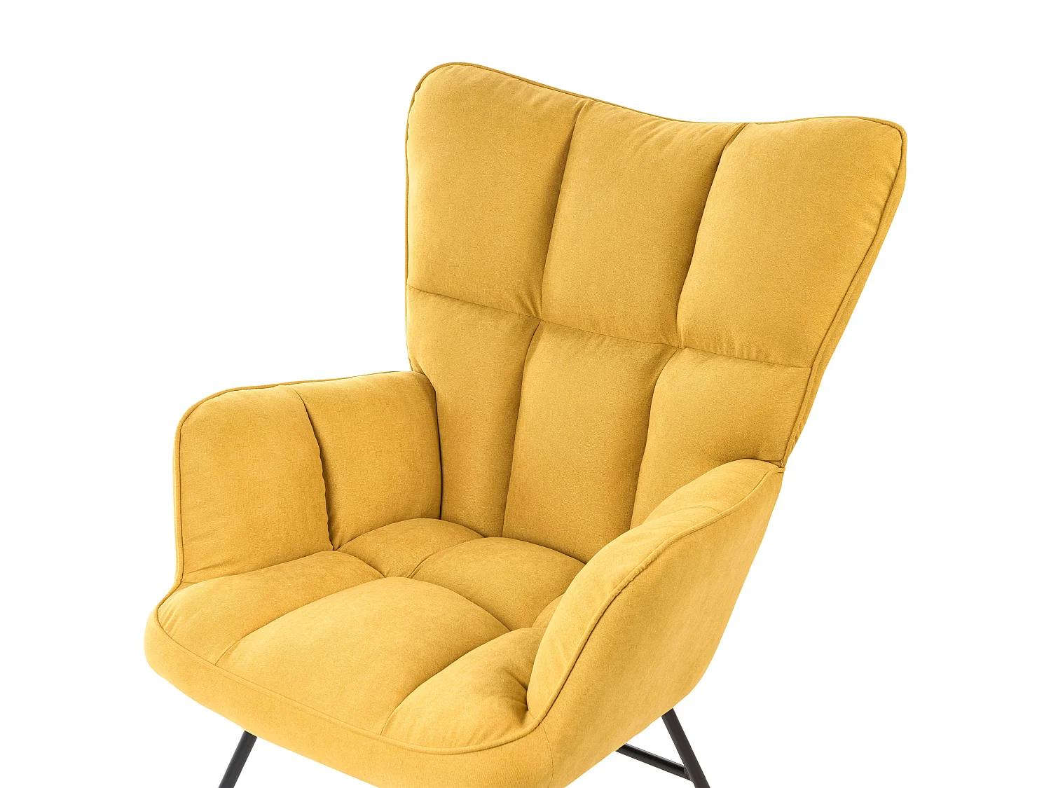 Fauteuil à bascule OULU Tissu Jaune
