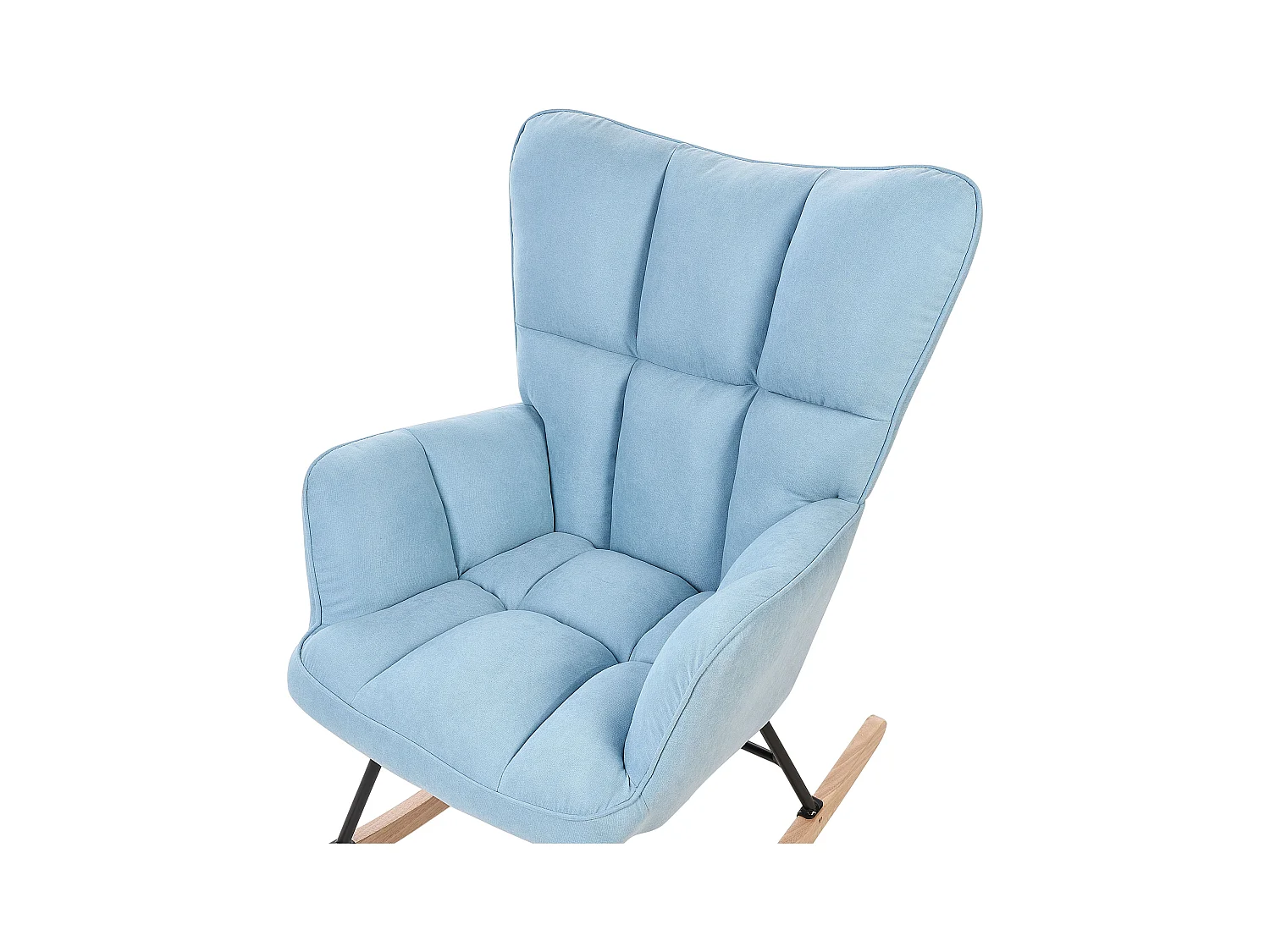 Fauteuil à bascule OULU Tissu Bleu clair