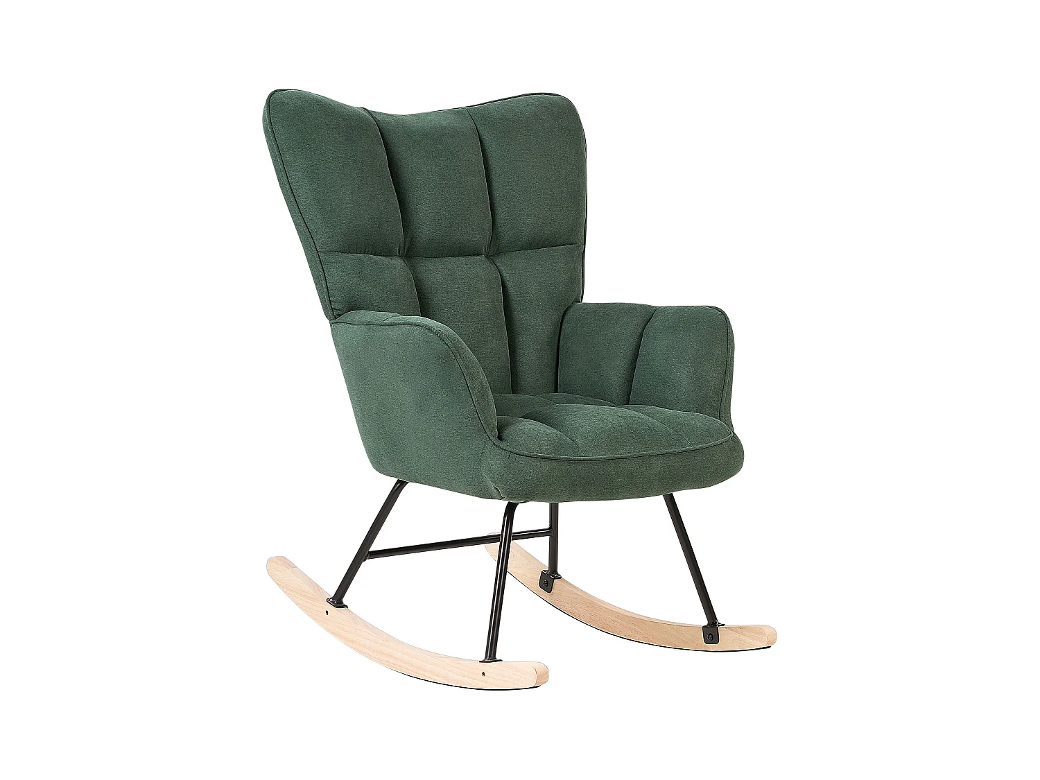 Fauteuil à bascule OULU Tissu Vert émeraude