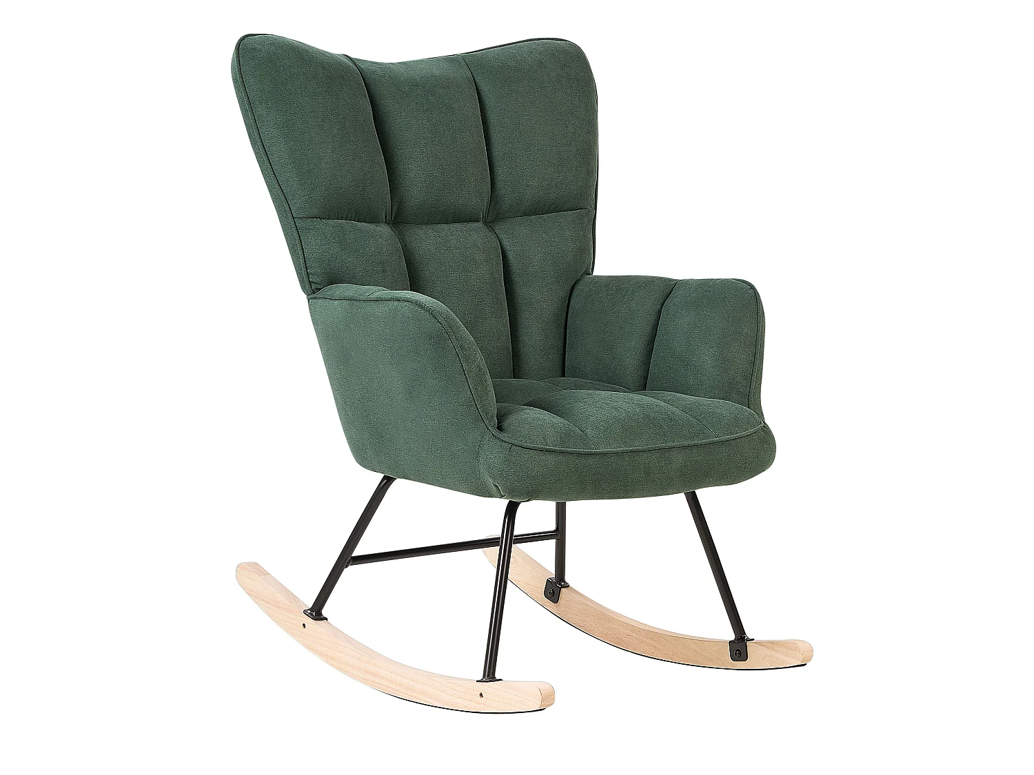 Rocking Chair OULU Fabric Emerald Green