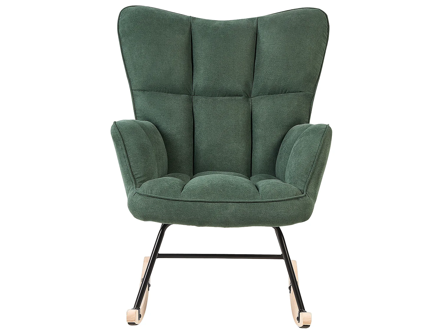 Rocking Chair OULU Fabric Emerald Green