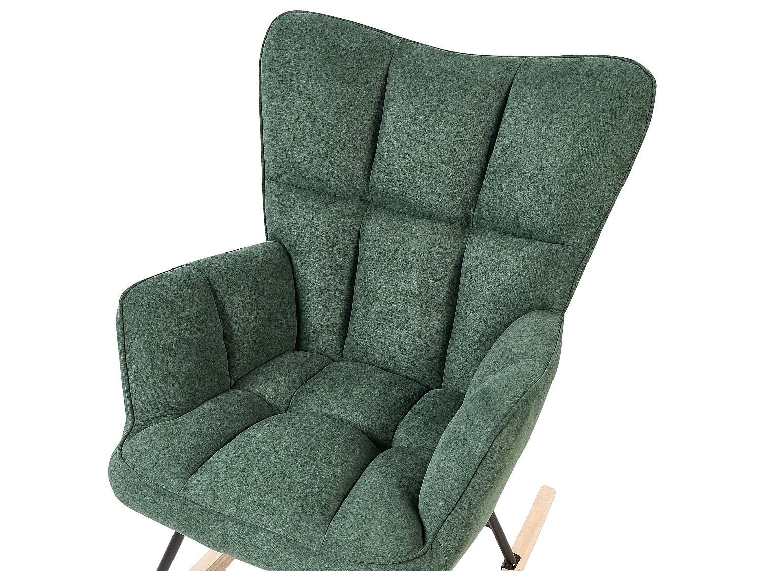 Rocking Chair OULU Fabric Emerald Green
