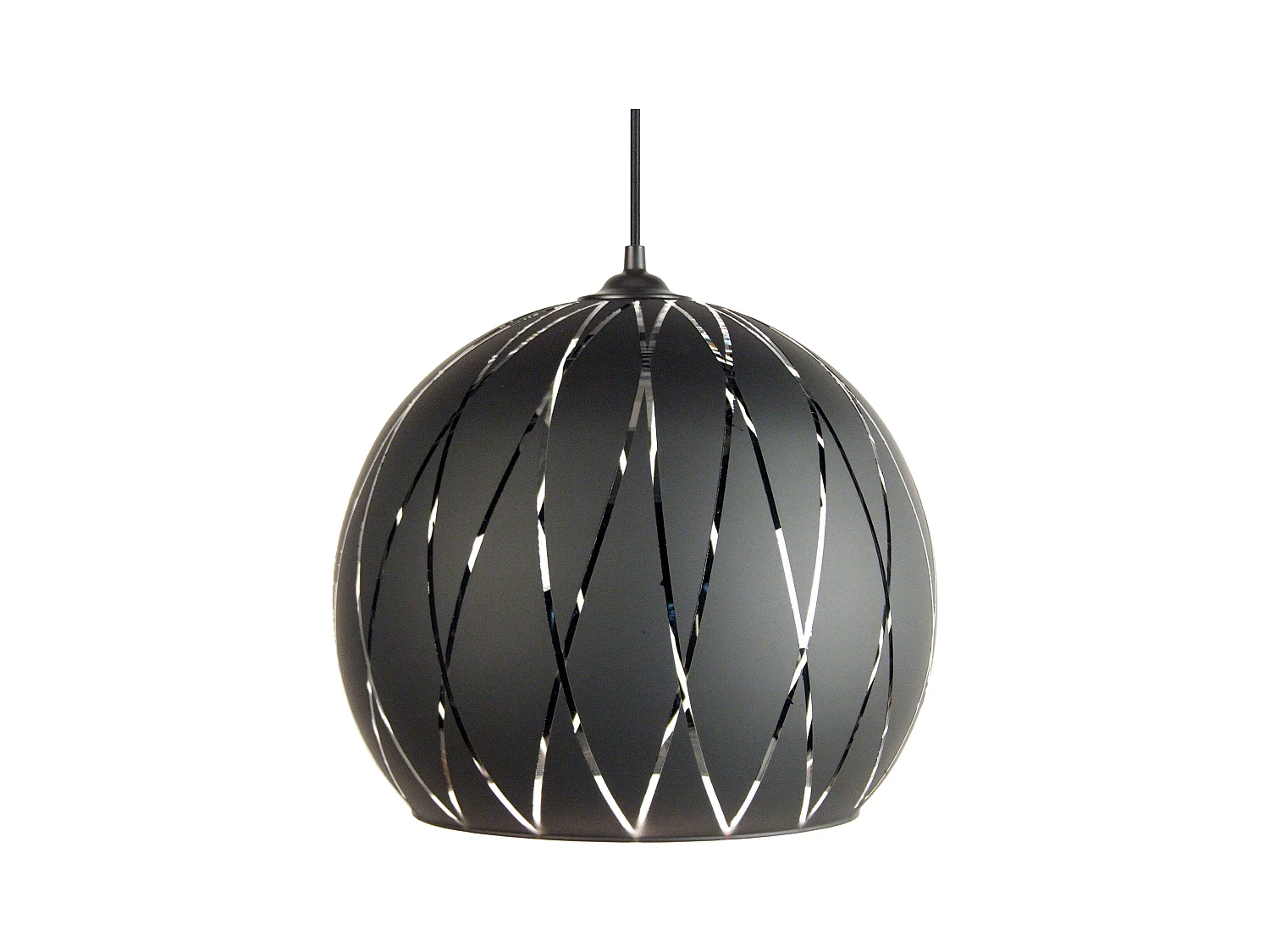 Suspensión  TOSEL ,vidrio,Negro ,A85xD30xP 30cm