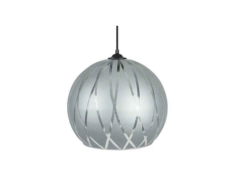 Suspensão TOSEL  BIA vidro globo cinza D30 x  H85  cm