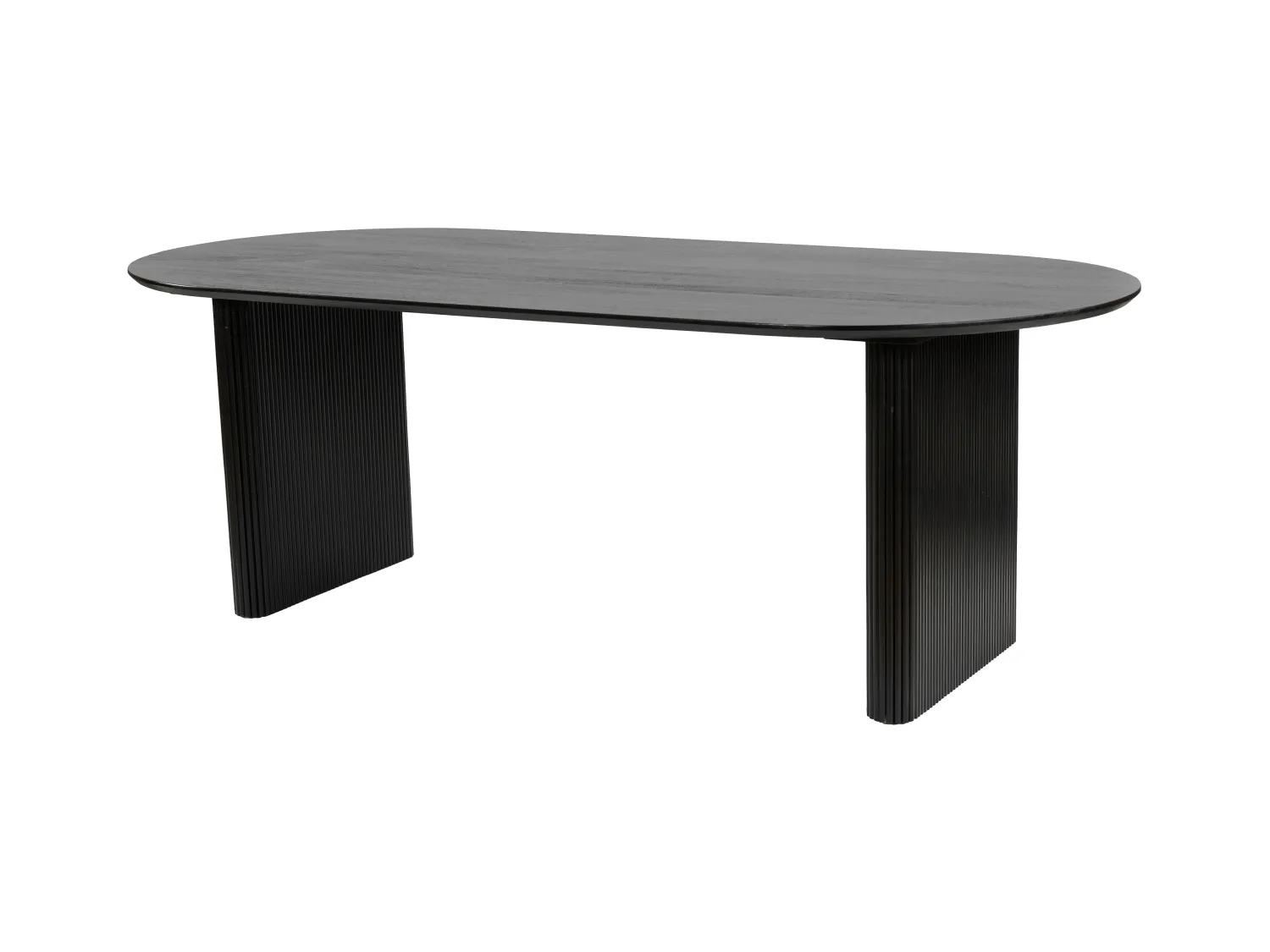 Mesa de jantar 8 lugares madeira de mangueira preto - BALIMELA