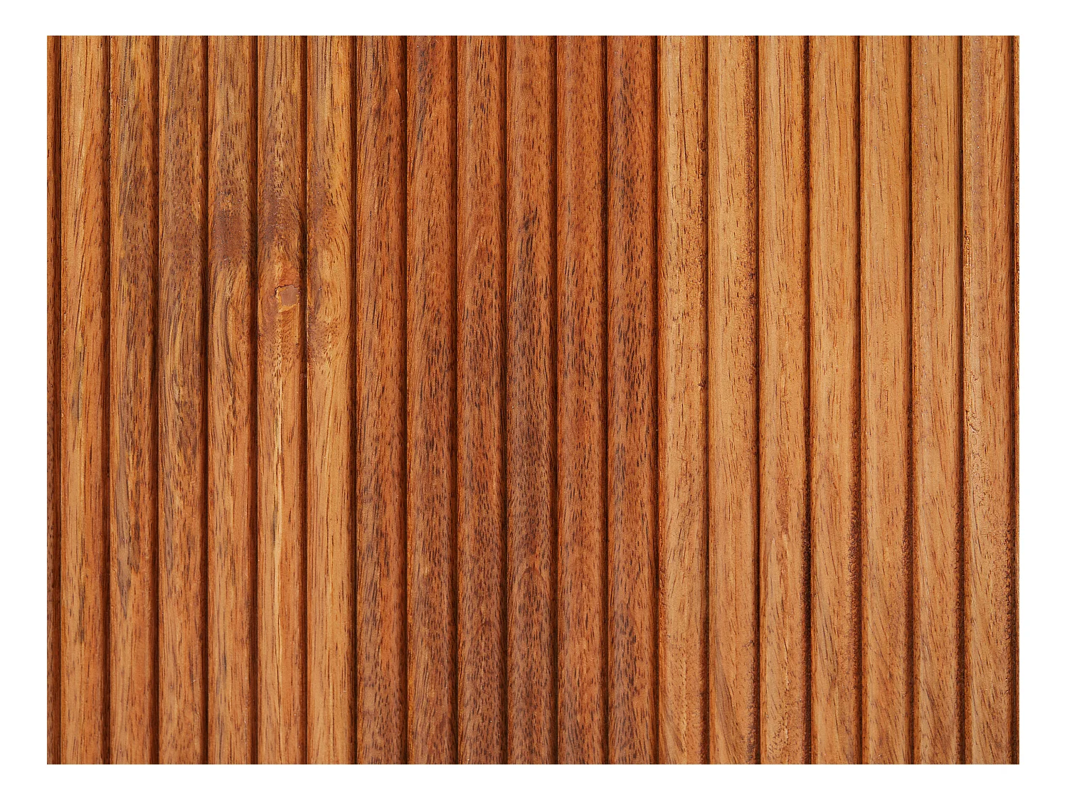 Aparador con 3 puertas de madera de mango y metal - Natural y negro - BALIMELA