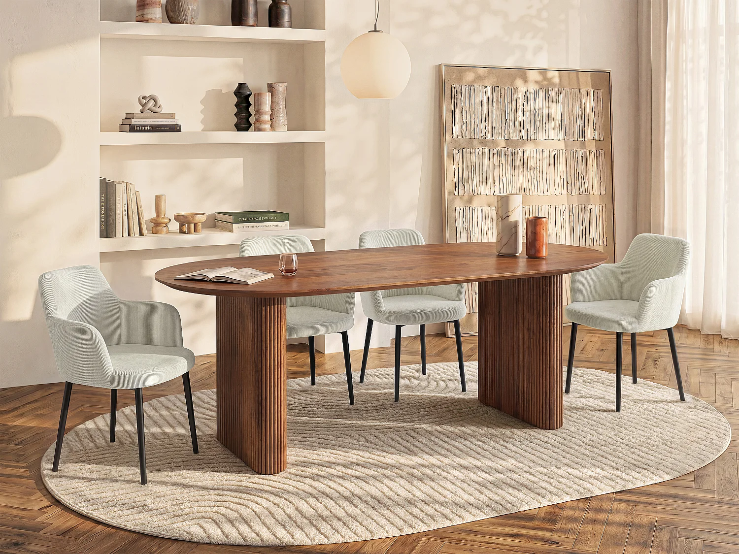 Esstisch - 8 Personen - Mangoholz - Holzfarben - BALIMELA