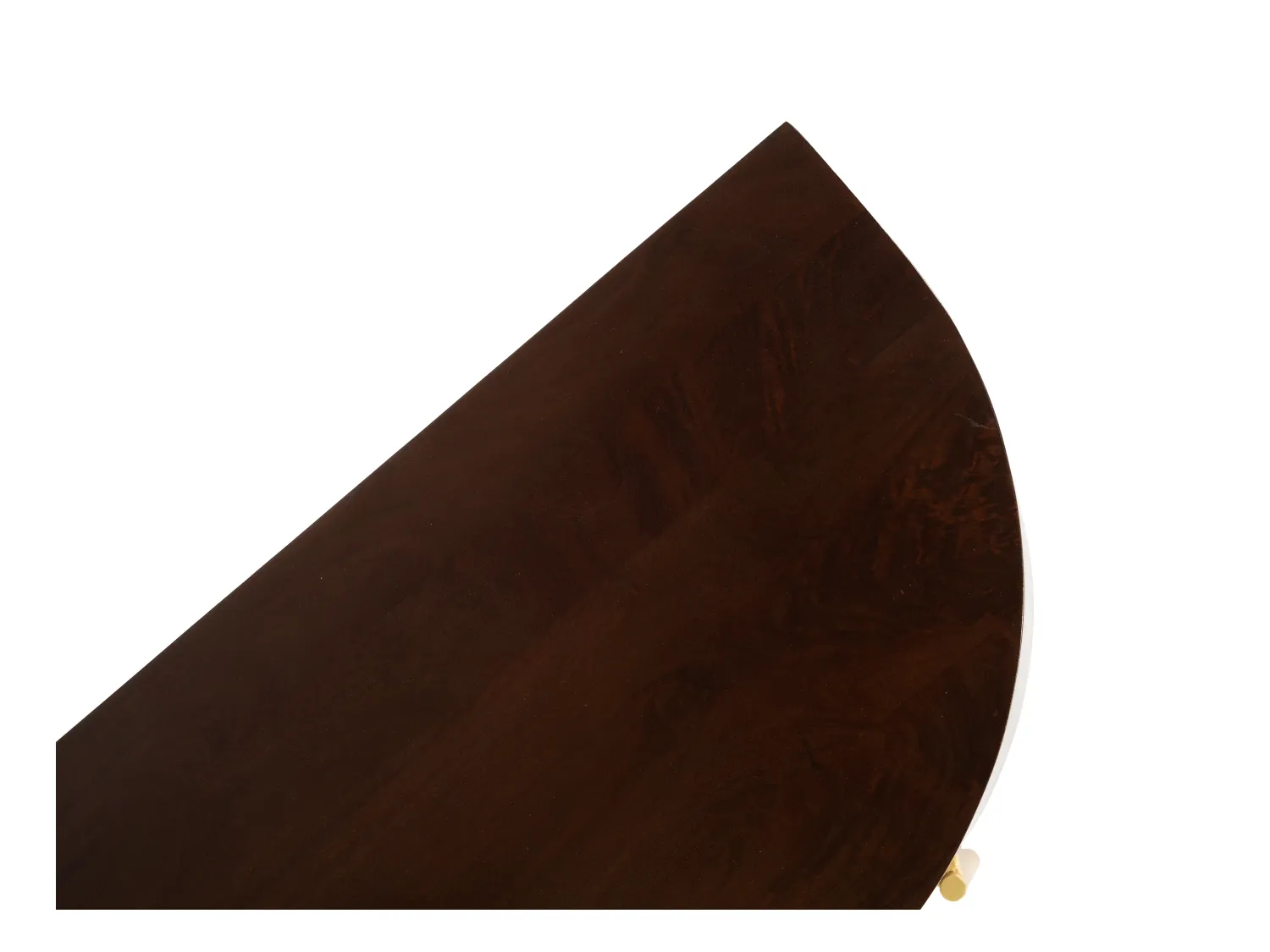 Szafka RTV 2-drzwiowa z drewna mangowca i metalu - Naturalny i złoty - NEVILI