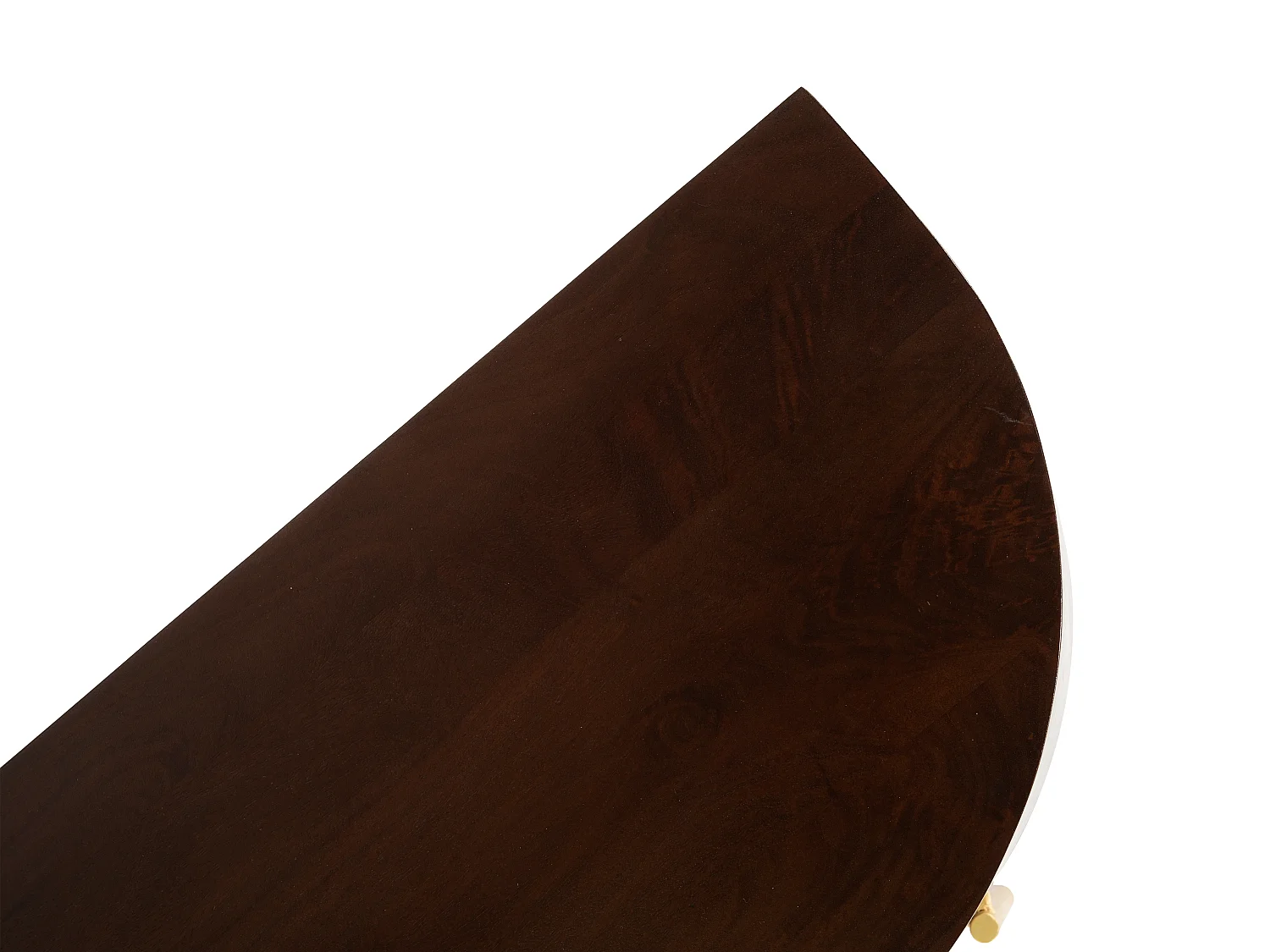 Meuble TV avec 2 portes en bois de manguier et métal doré - Naturel - NEVILI de Maison Céphy