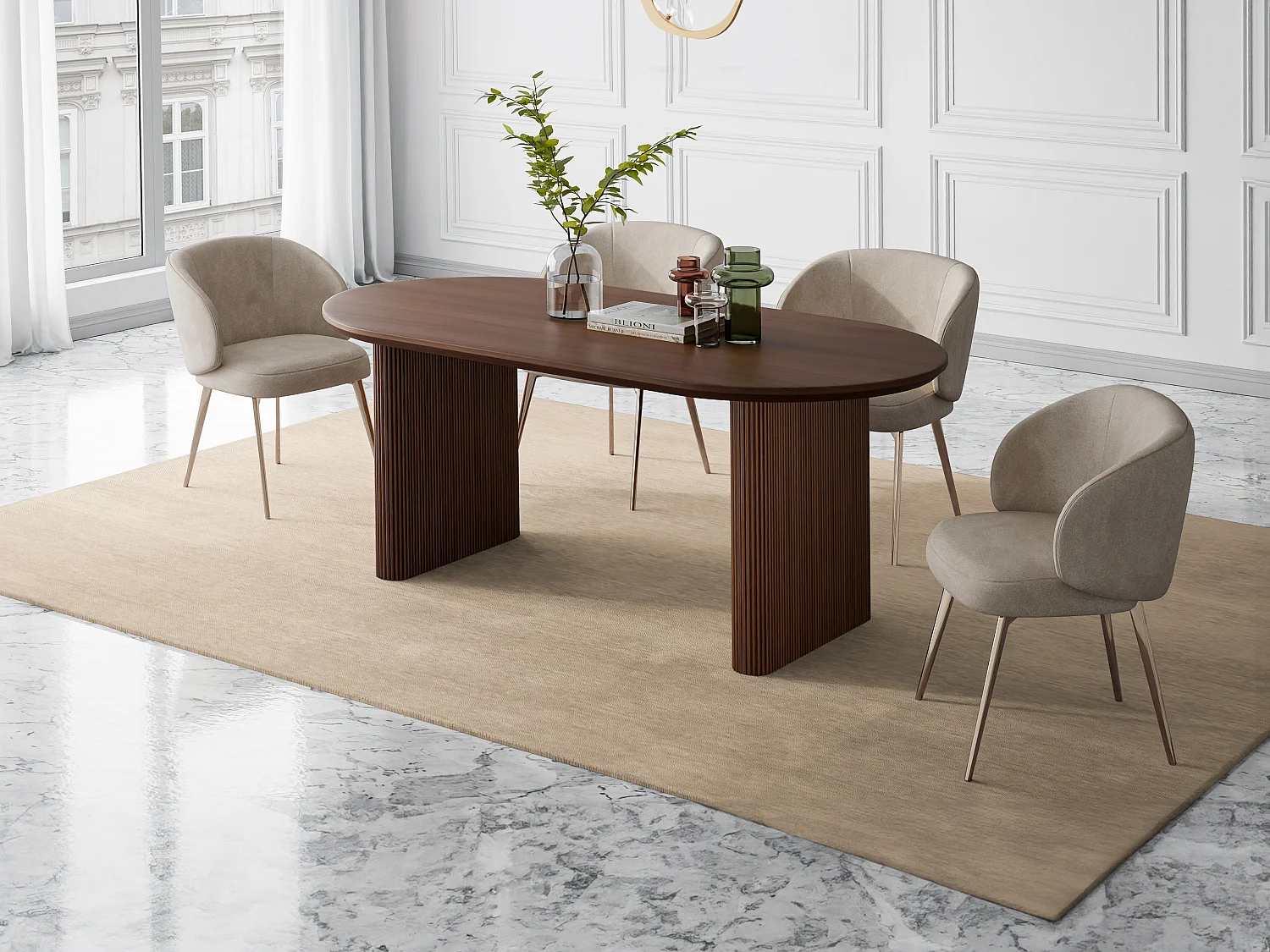 Table à manger 8 personnes en bois de manguier - Naturel - NEVILI de Maison Céphy