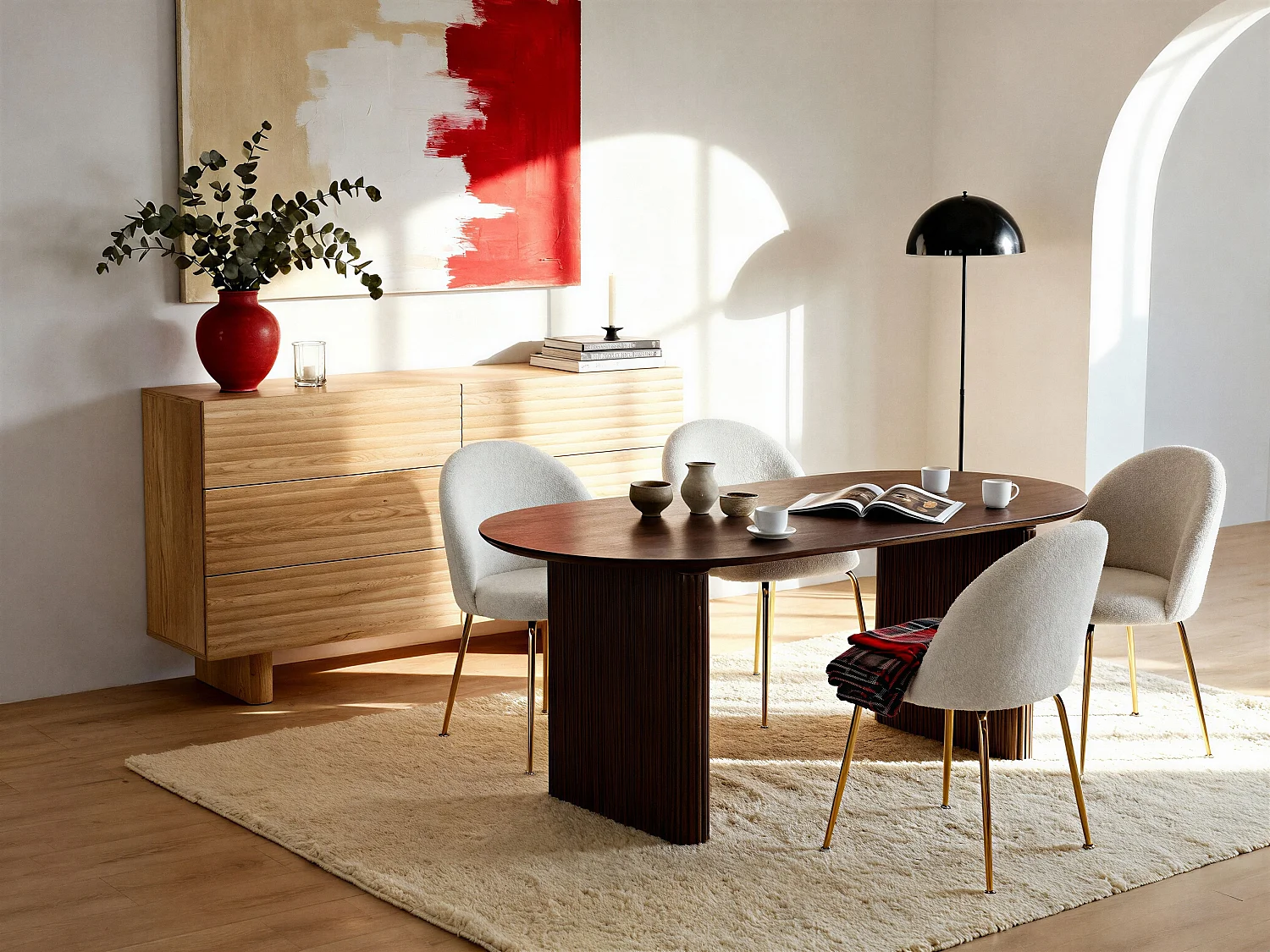 Table à manger 8 personnes en bois de manguier - Naturel - NEVILI de Maison Céphy