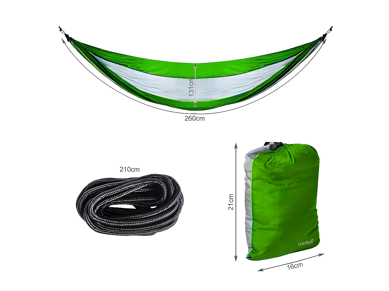 Hamac Camping Santiago 260x140cm