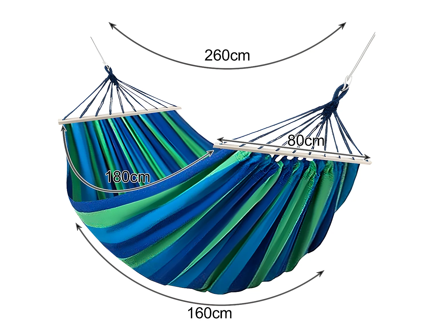 Hamac De Jardin Double 260x160cm Xxl