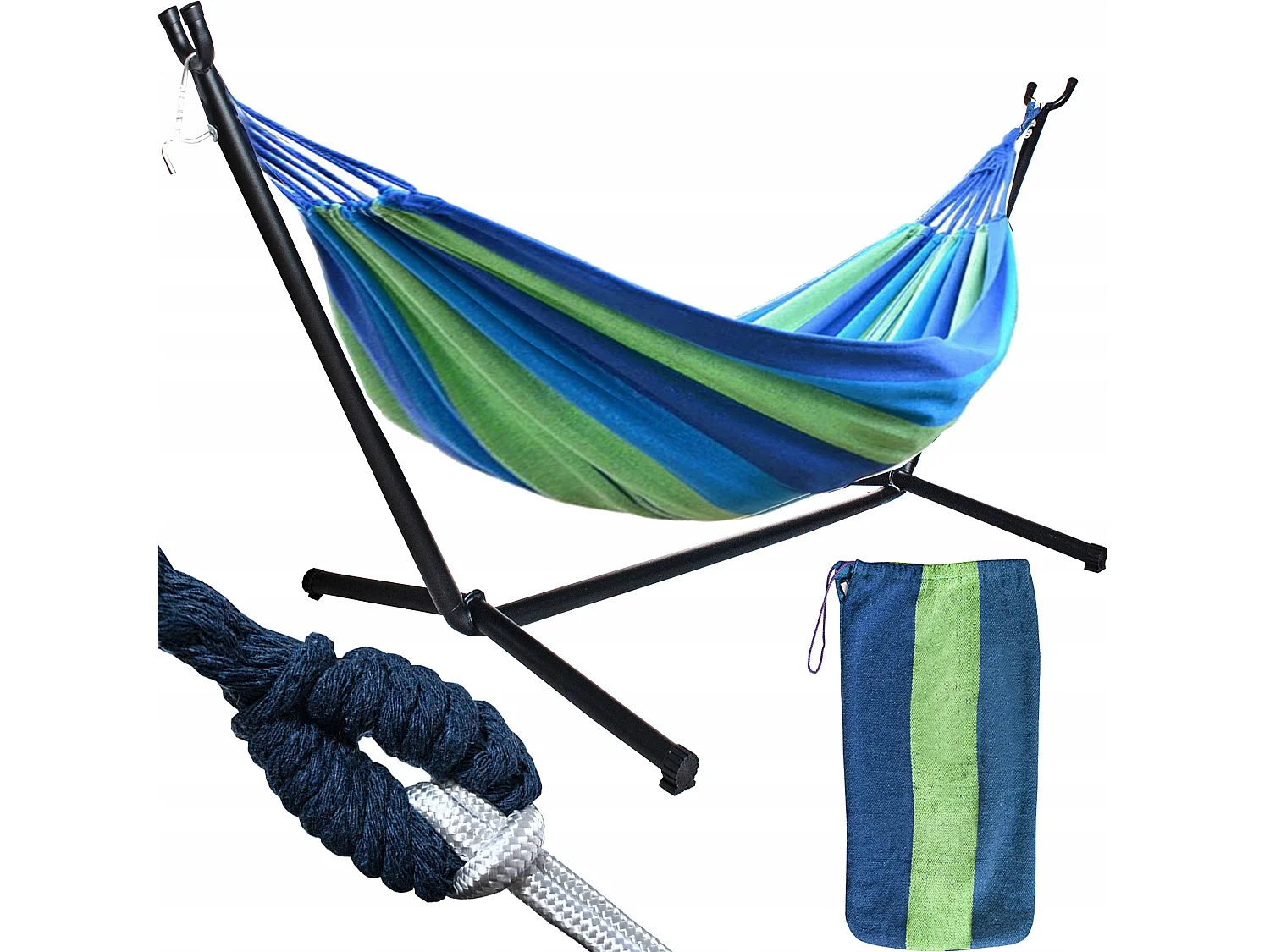 Hamac De Jardin 200x150 Cm Avec Cadre Inclus