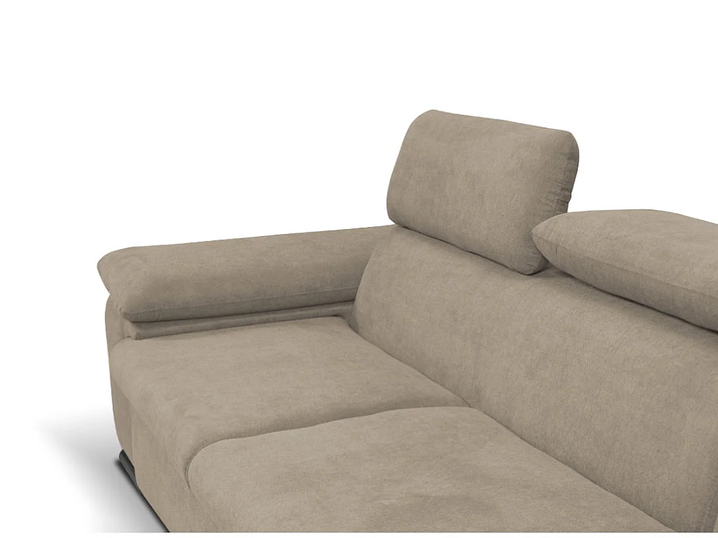 Ecksofa mit Schlaffunktion & Bettkasten - Ecke Rechts - Beige - FABIEN