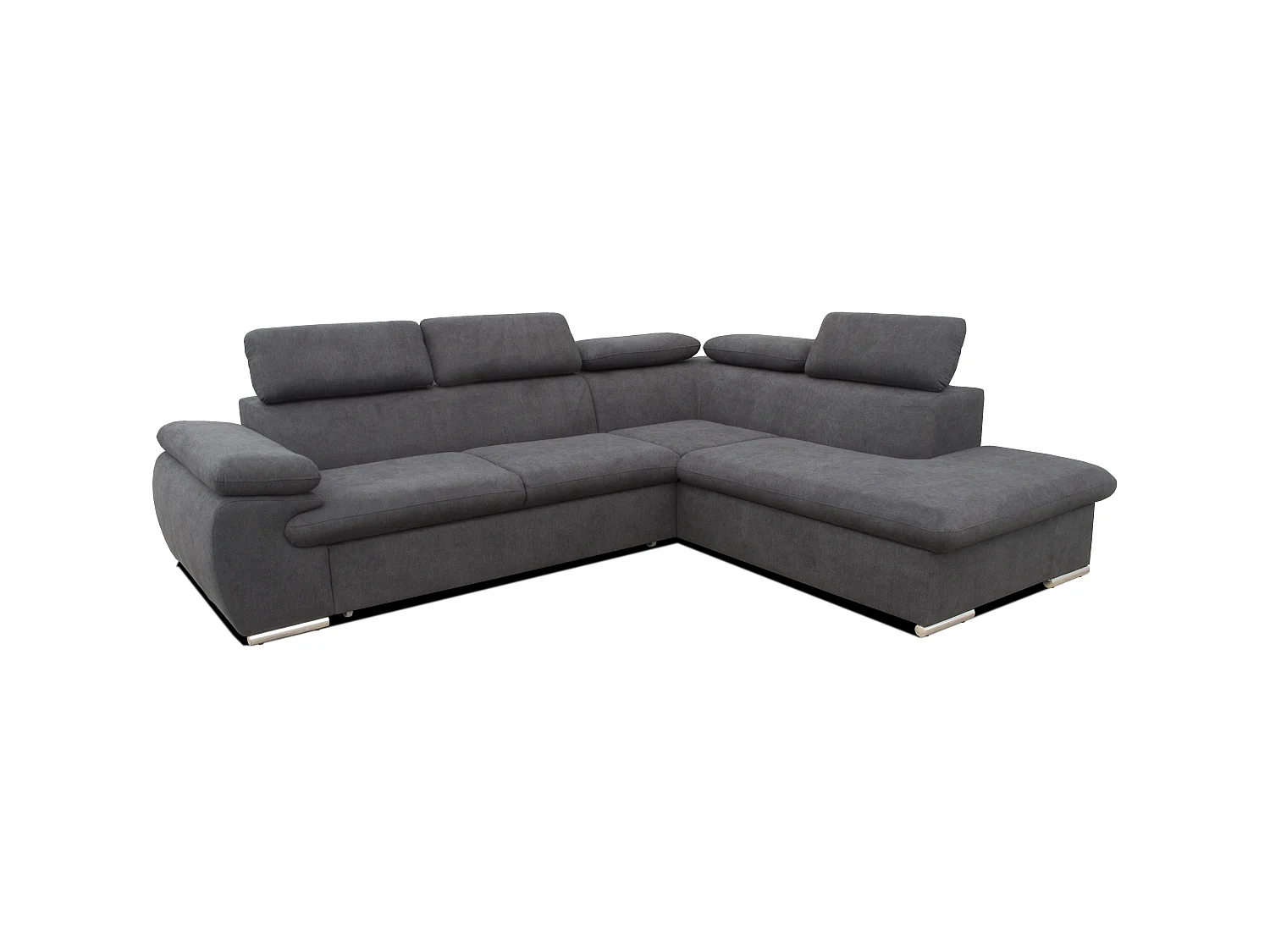 Hoekbedbank van stof met opbergruimte FABIEN - Rood - Hoek links