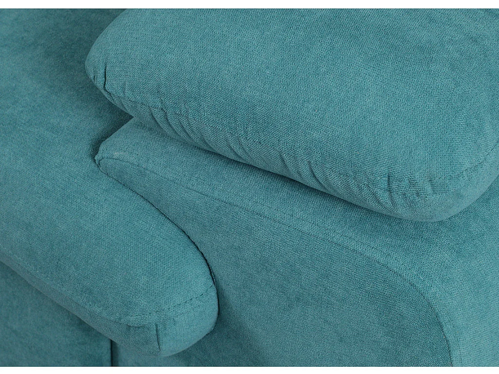 Ecksofa mit Schlaffunktion & Bettkasten - Ecke Links - Türkis - FABIEN