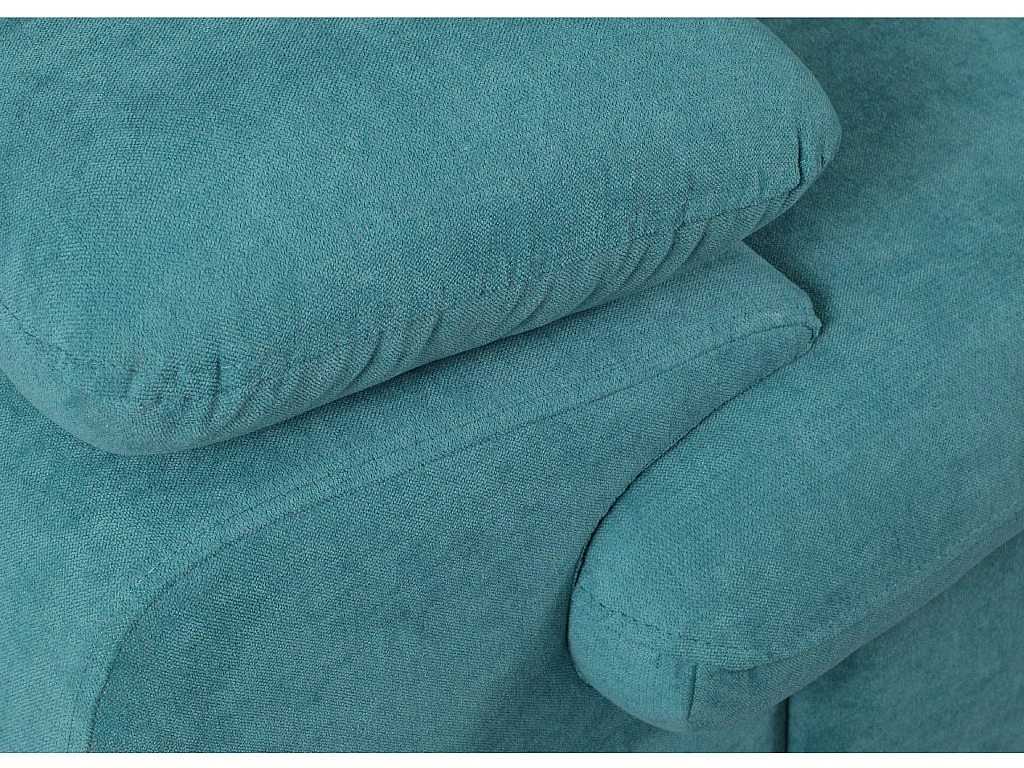 Hoekbedbank van stof met opbergruimte FABIEN - Turquoise - Hoek rechts