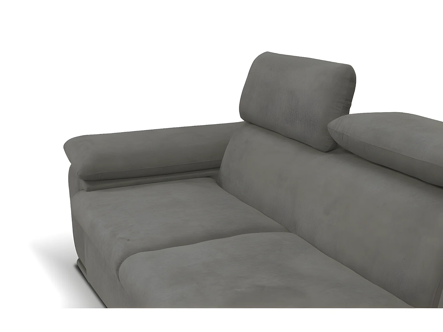 Sofá de canto modular em tecido com caixa de arrumação Cinzento escuro - Canto direito - FABIEN