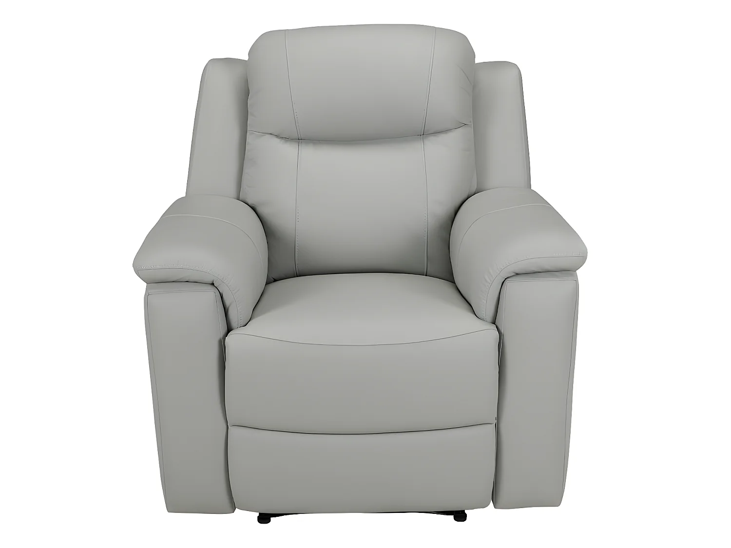 Sofá 3+1+1 plazas relax EVASION de piel - Gris claro