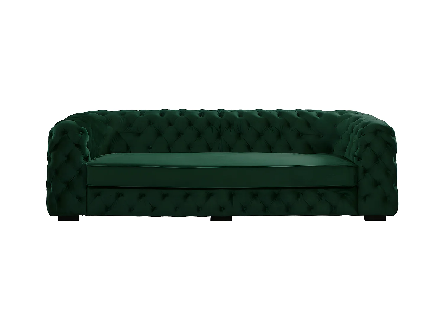 Driezitsbank chesterfield STANLEY - Fluweel boomgroen