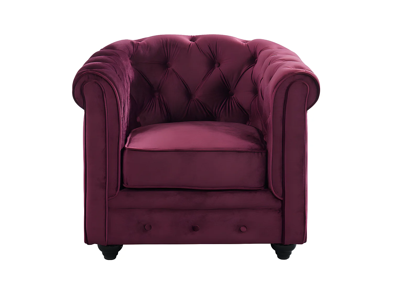 Sillón CHESTERFIELD - Terciopelo púrpura