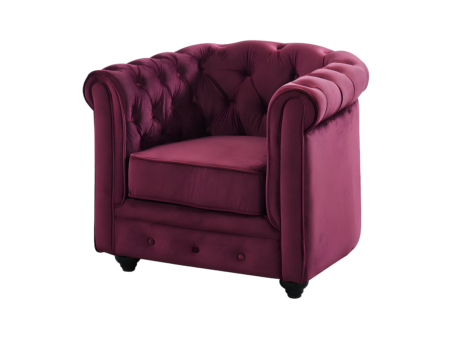 Sillón CHESTERFIELD - Terciopelo púrpura