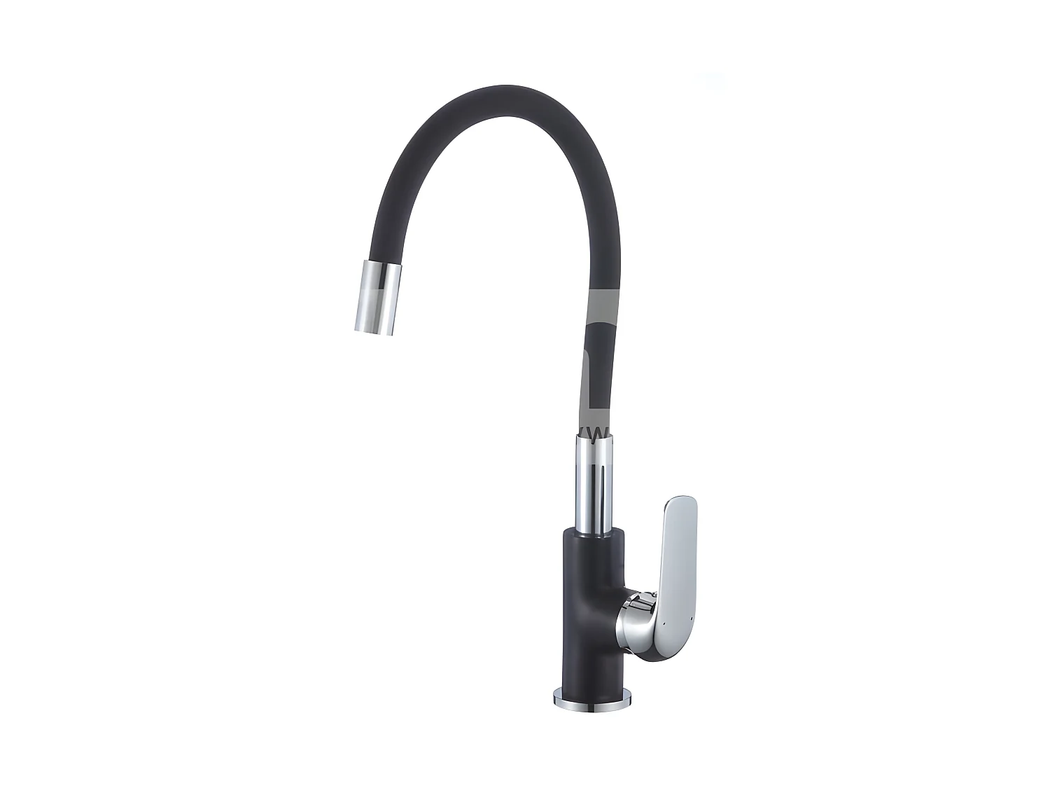 Robinet Mitigeur D'évier Sur Pied Avec Bec Flexible 350 Mm Noir