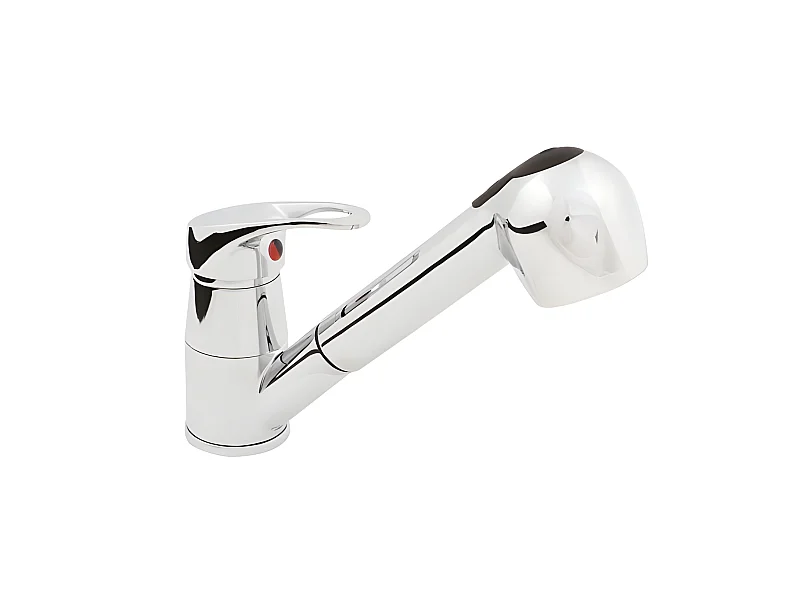 Bateria Kuchenna Stojąca z Wyciąganą Wylewką i Wyciąganą Deszczownicą ze Stali Nierdzewnej Chromowanej