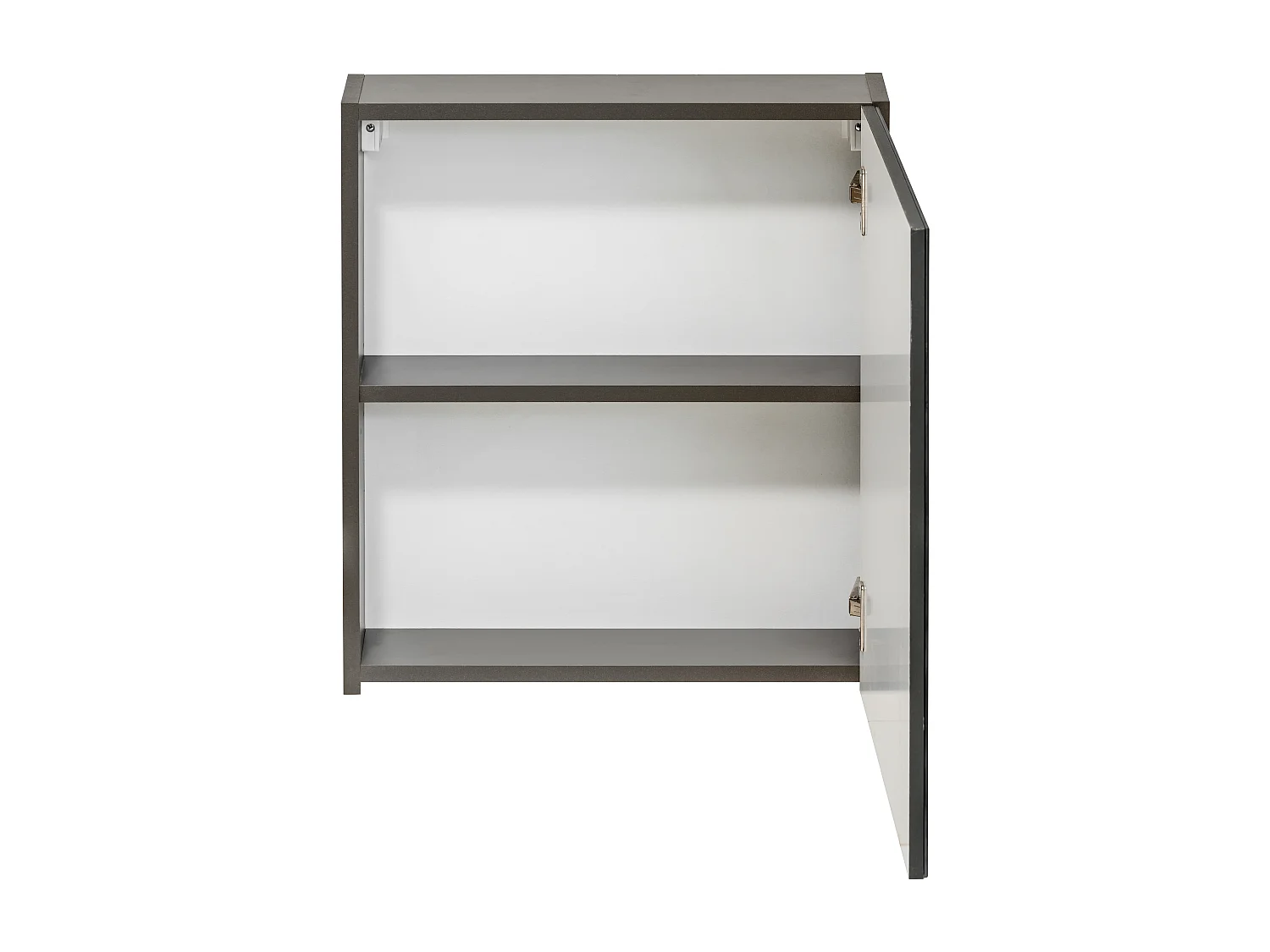 Armoire de toilette avec miroir - Gris  - L50 x H55 cm - MOLLY