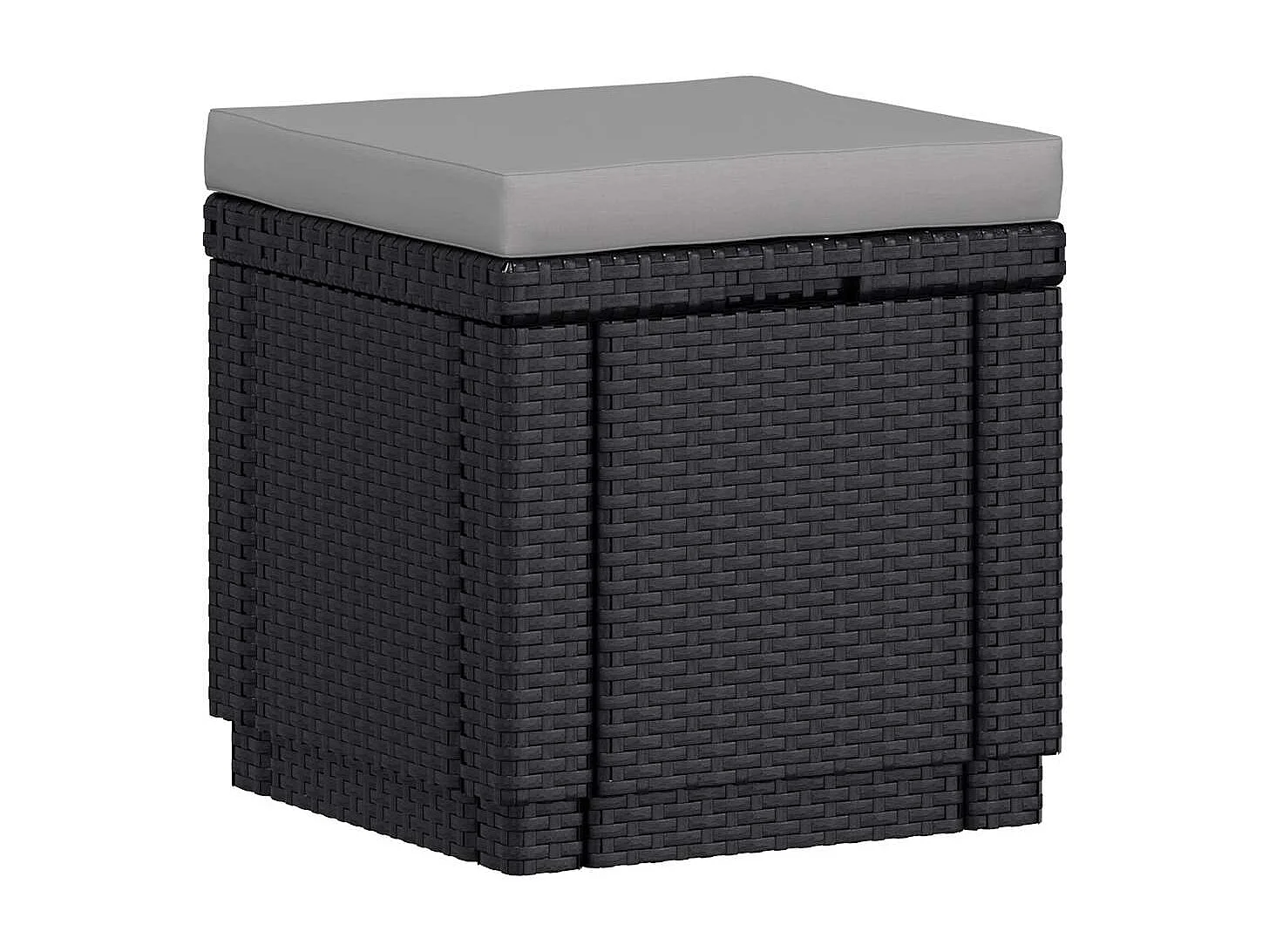 Table pouf avec coussin - Résine Gris graphite - Allibert by KETER