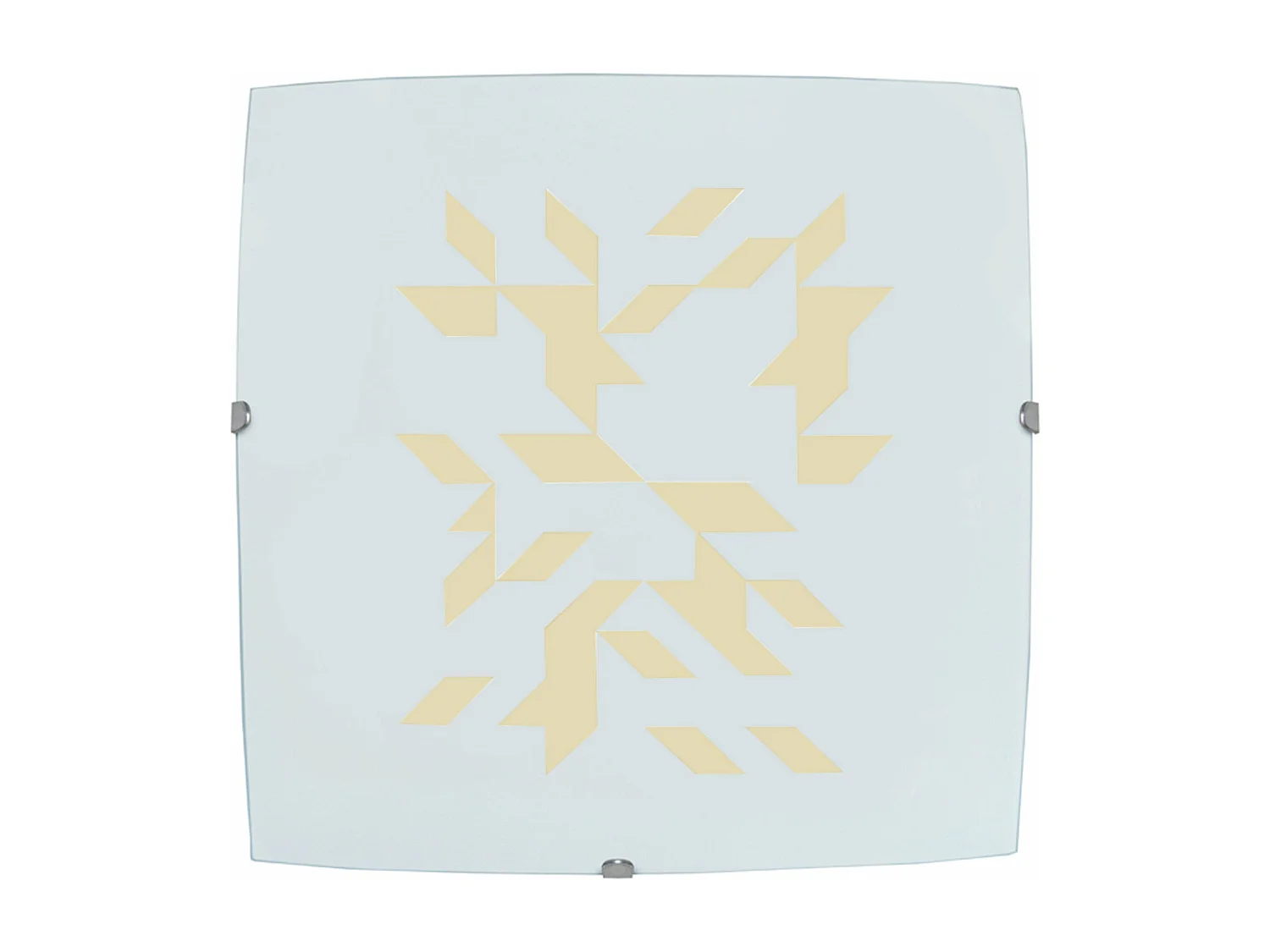 Applique verre serigraphie jaune 9 cm.