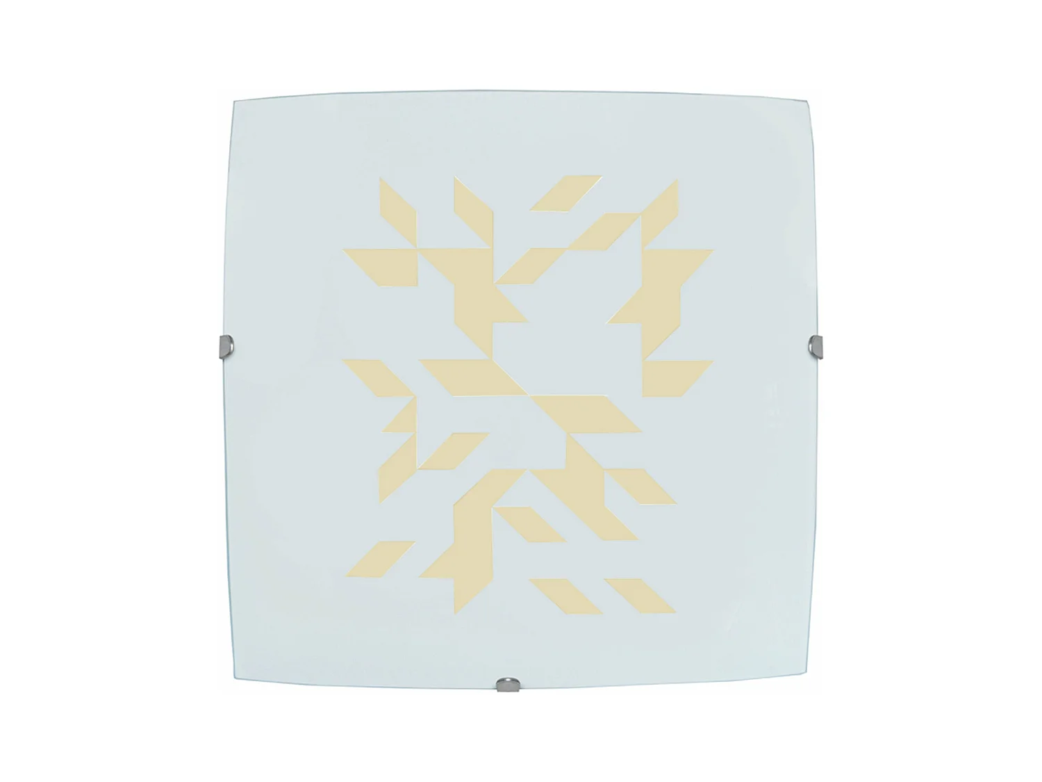 Applique verre serigraphie jaune 9 cm.