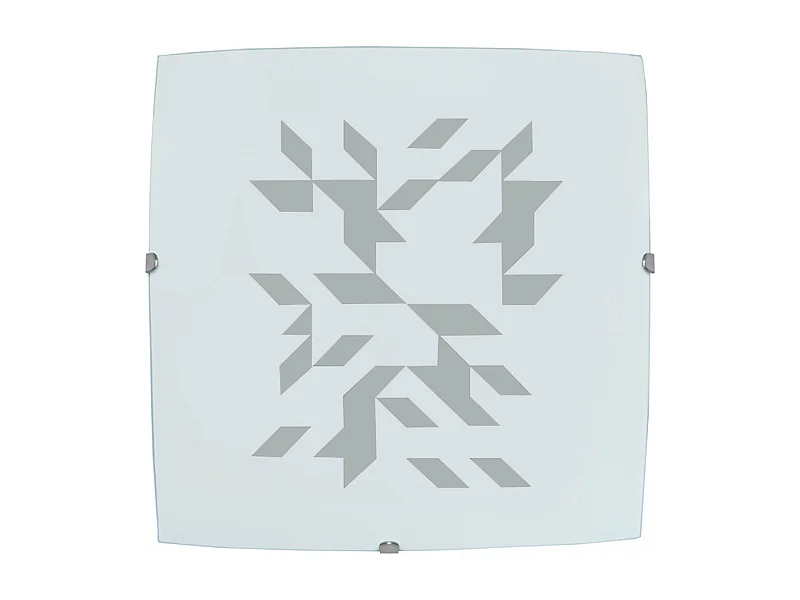 Applique verre serigraphie gris 9 cm.