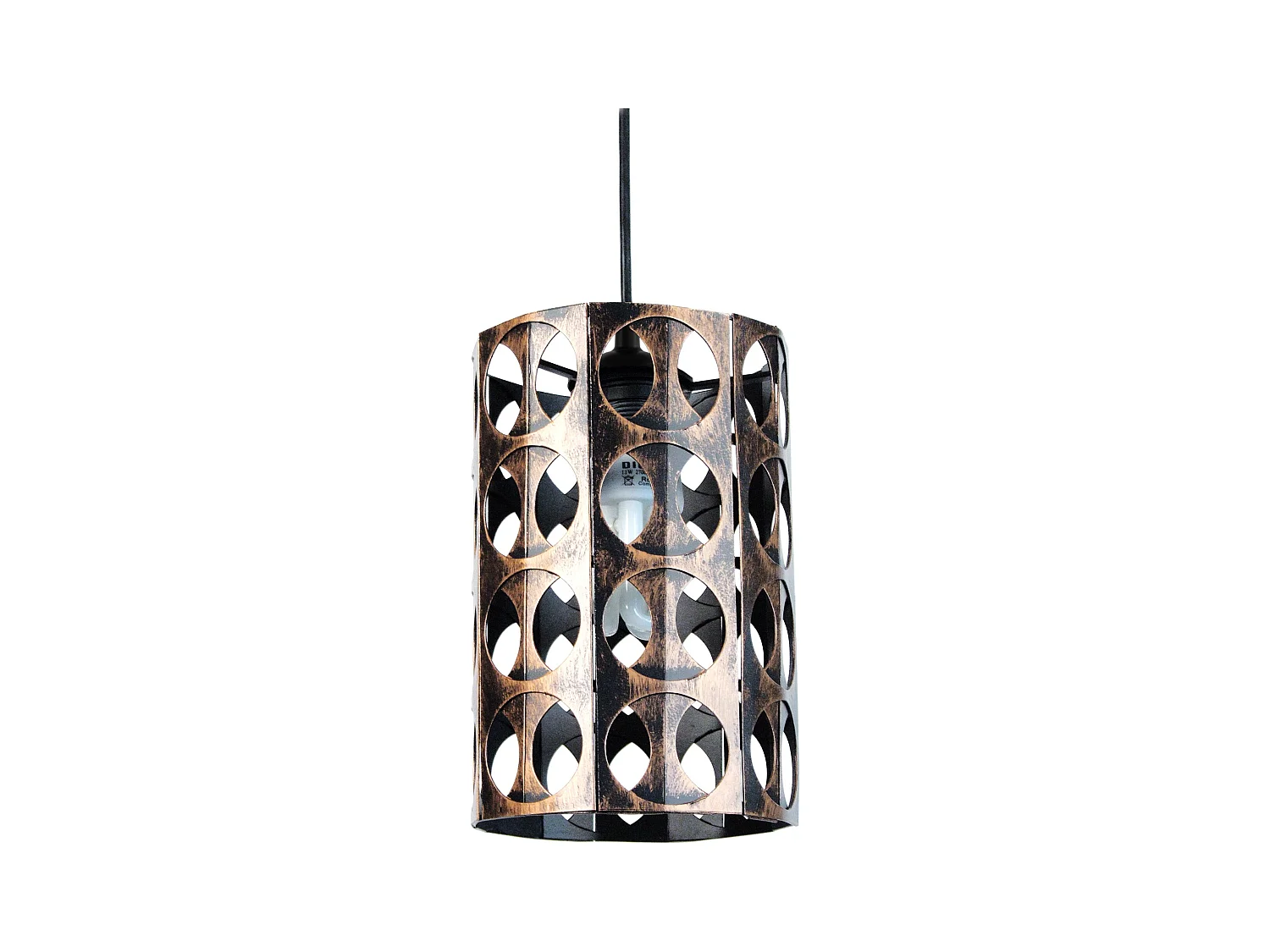 Suspension TOSEL ,métal,Noir , H77xD15xP 15cm