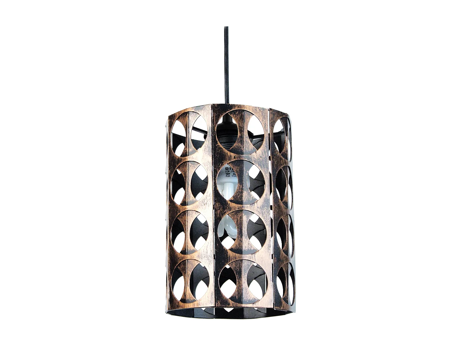 Suspension TOSEL ,métal,Noir , H77xD15xP 15cm