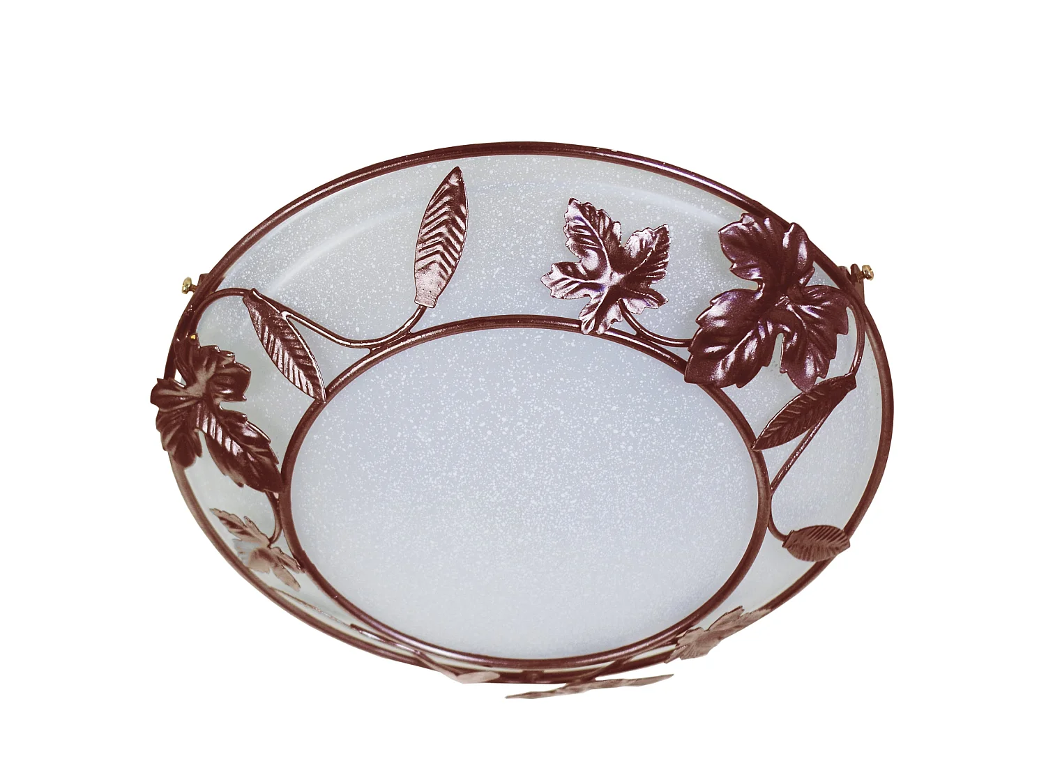 Plafonier TOSEL LAURISILVA vidro redondo bronze D30 x  H7  cm