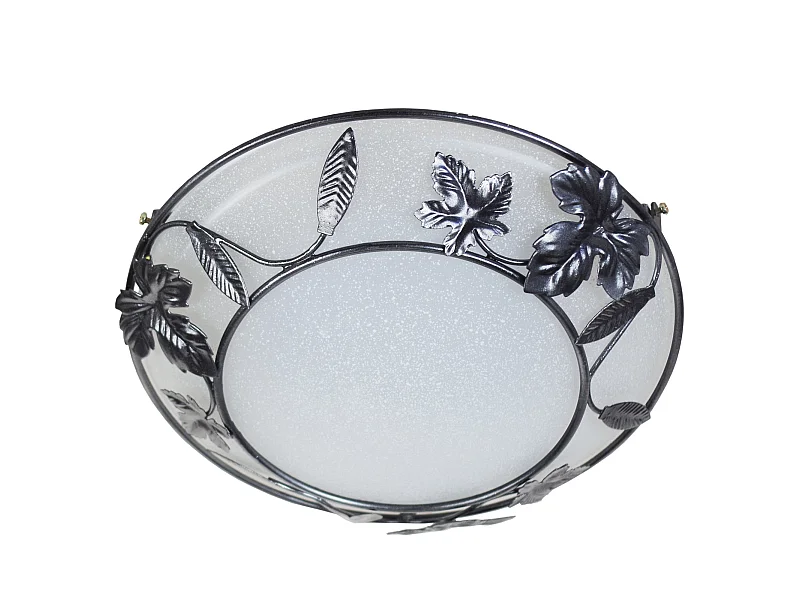 Plafonier TOSEL LAURISILVA vidro redondo antracite D30 x  H7  cm