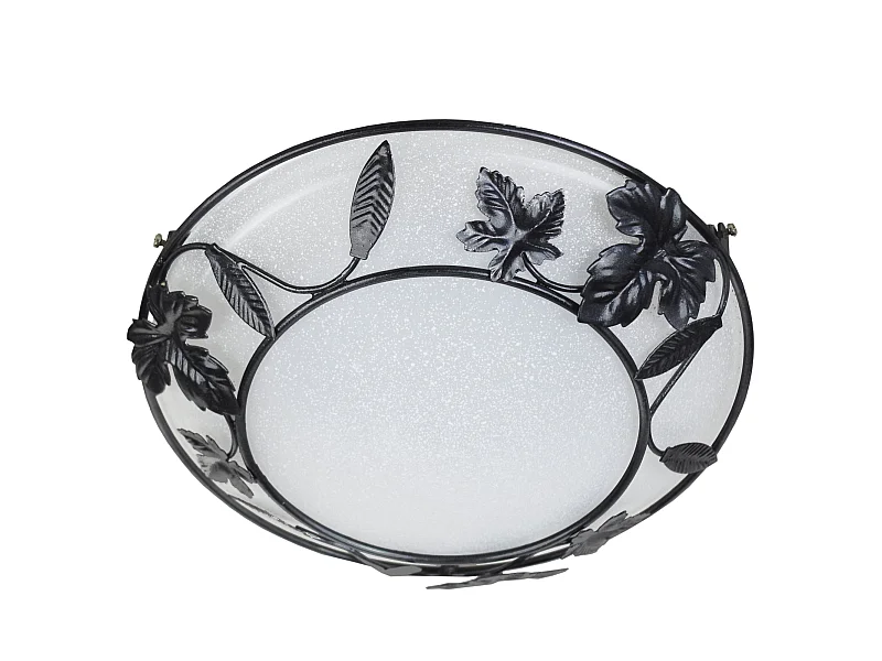 Plafonier TOSEL LAURISILVA vidro redondo cetim D30 x  H7  cm