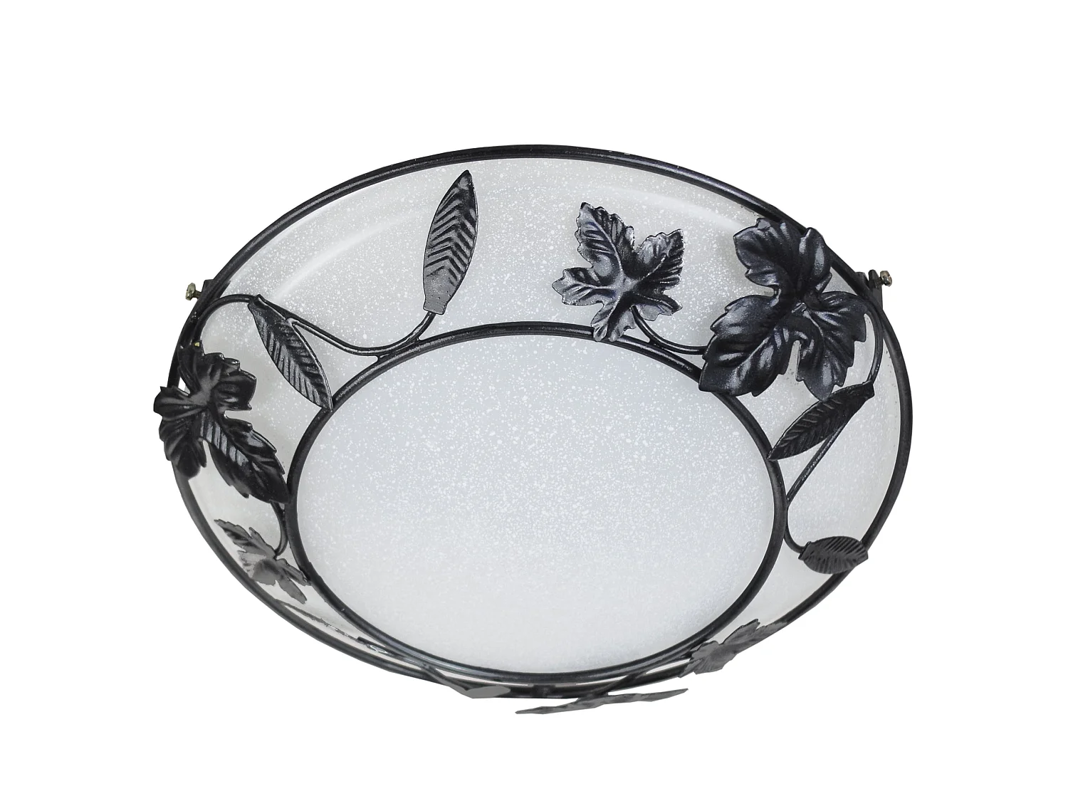 Plafonier TOSEL LAURISILVA vidro redondo cetim D30 x  H7  cm