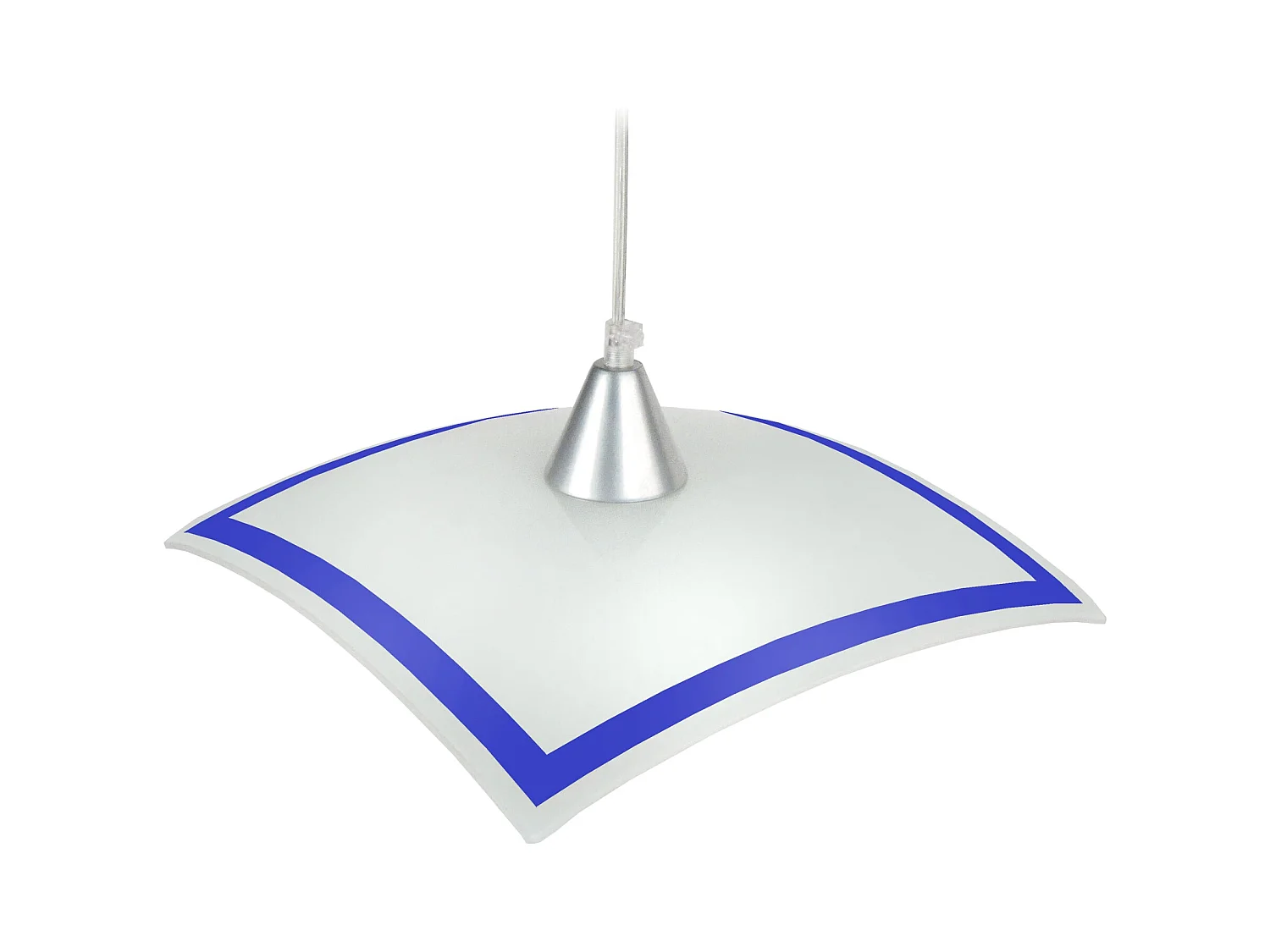 Suspension TOSEL ,verre,Blanc   ,H60xD 30x P 30cm