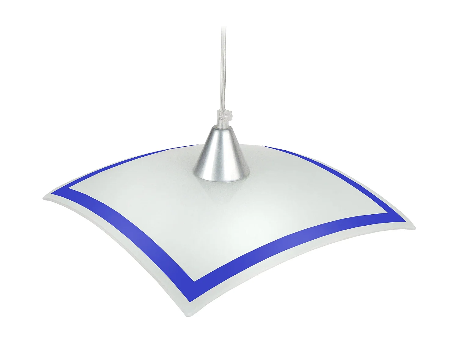 Suspension TOSEL ,verre,Blanc   ,H60xD 30x P 30cm