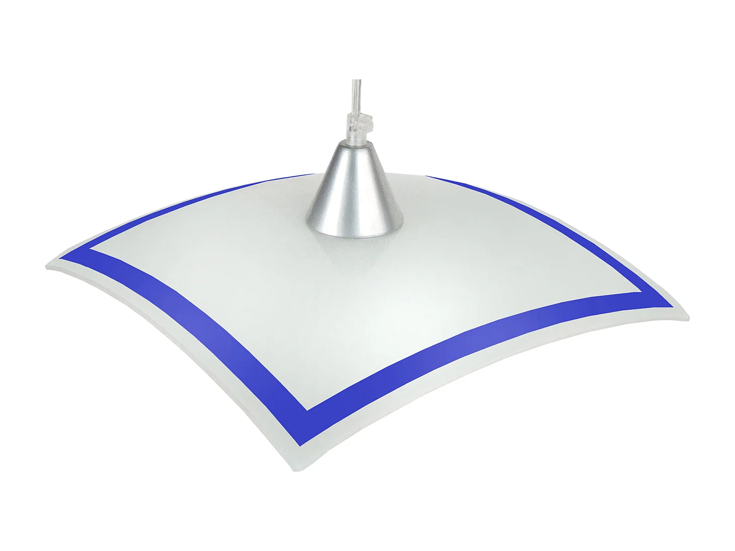 Suspension TOSEL ,verre,Blanc   ,H60xD 30x P 30cm