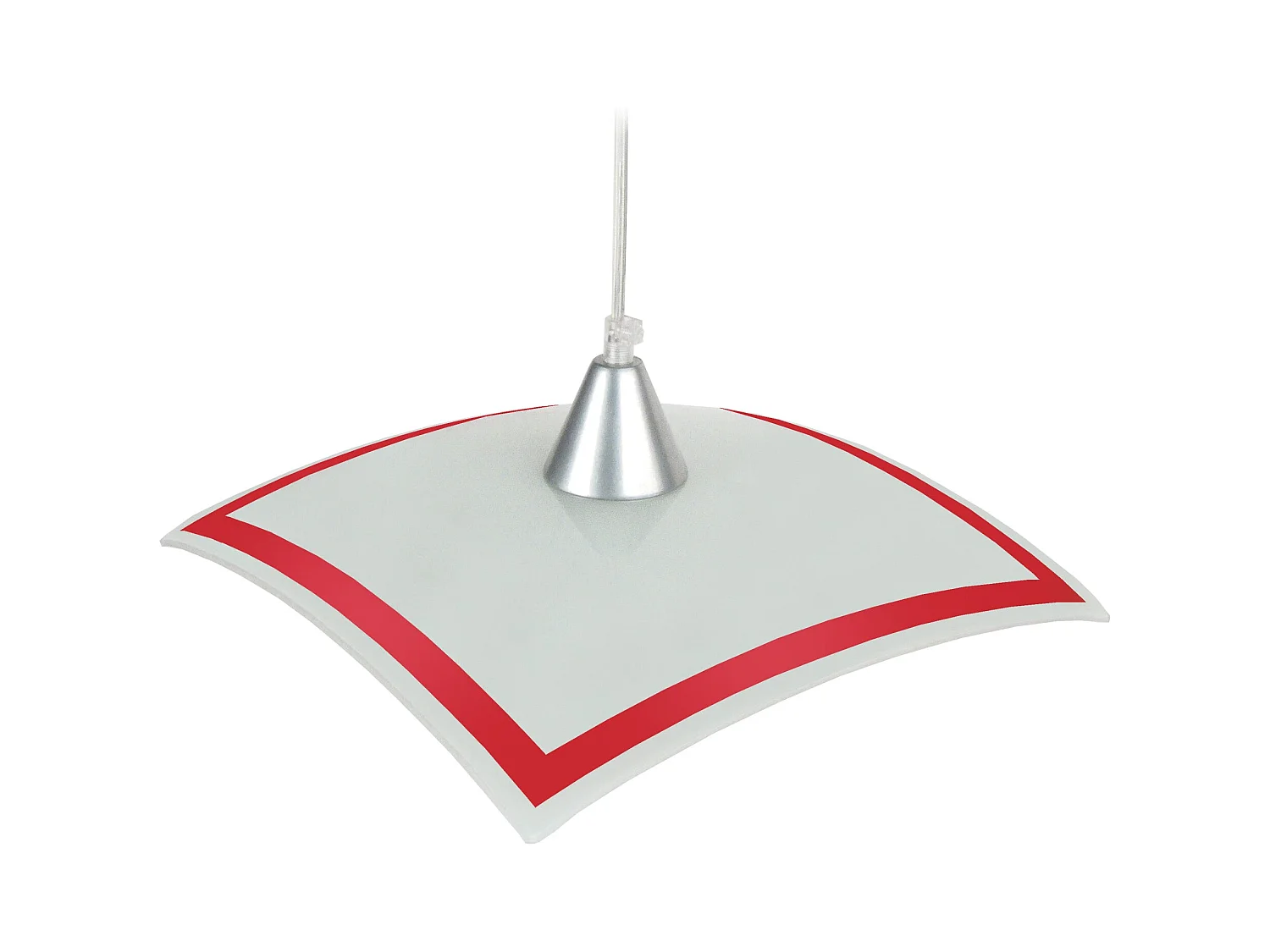 Suspension TOSEL ,verre,Blanc   ,H60xD30xP30cm