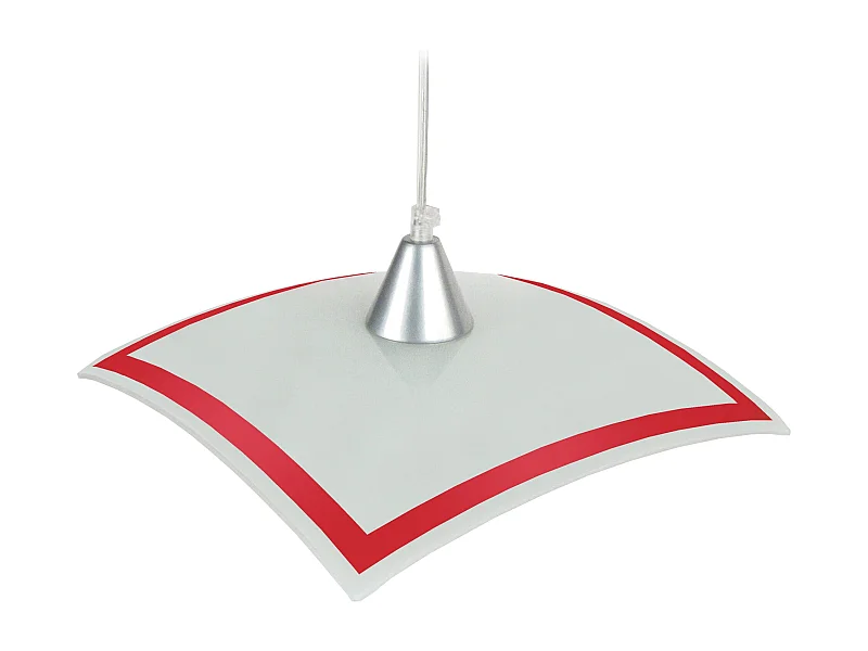 Suspension TOSEL ,verre,Blanc   ,H60xD30xP30cm